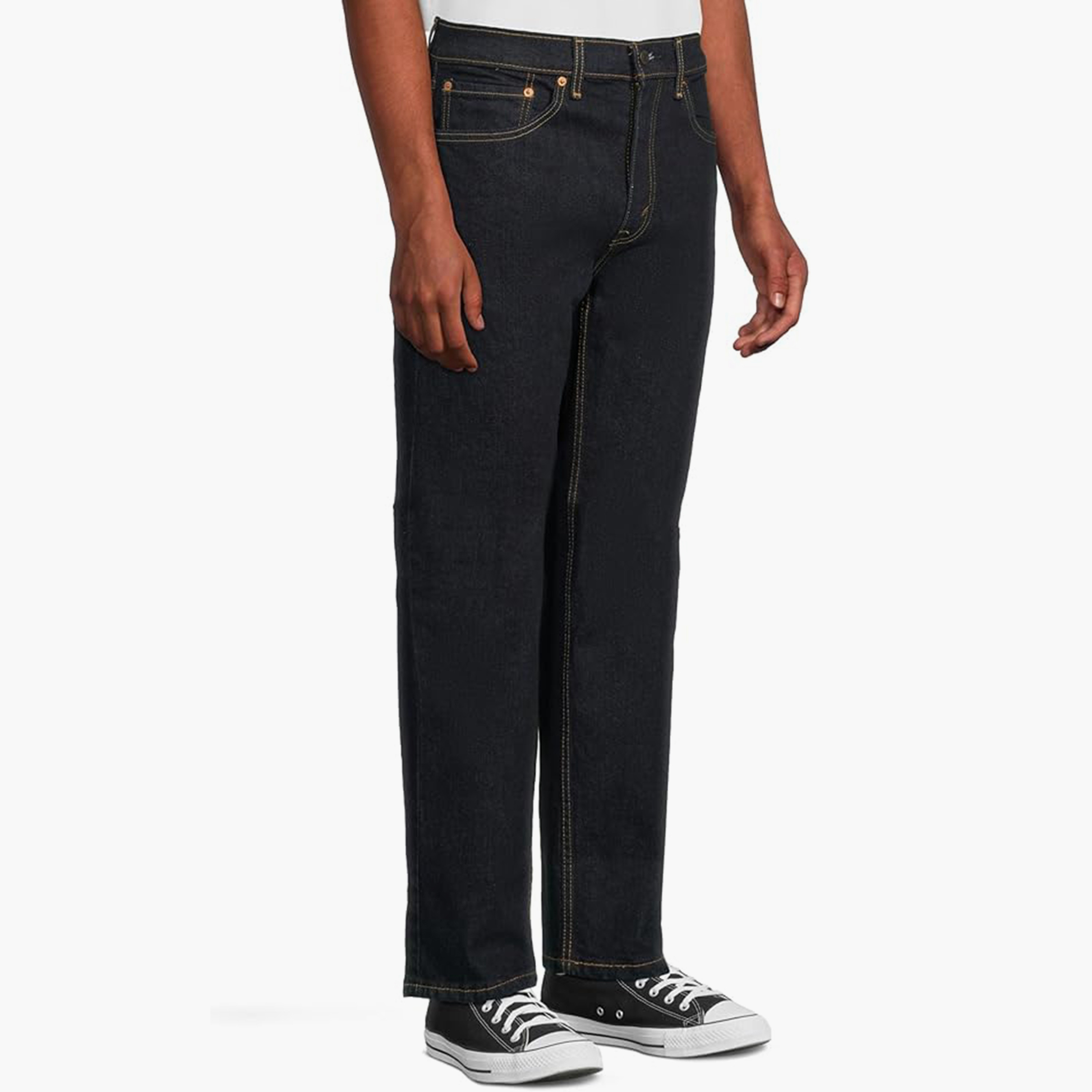 بنطلون جينز رجالي 505 بقصة مستقيمة وخمسة جيوب باللون الأزرق مقاس 32 من ليفايس-men-clothing-bottoms-jeans-image-2