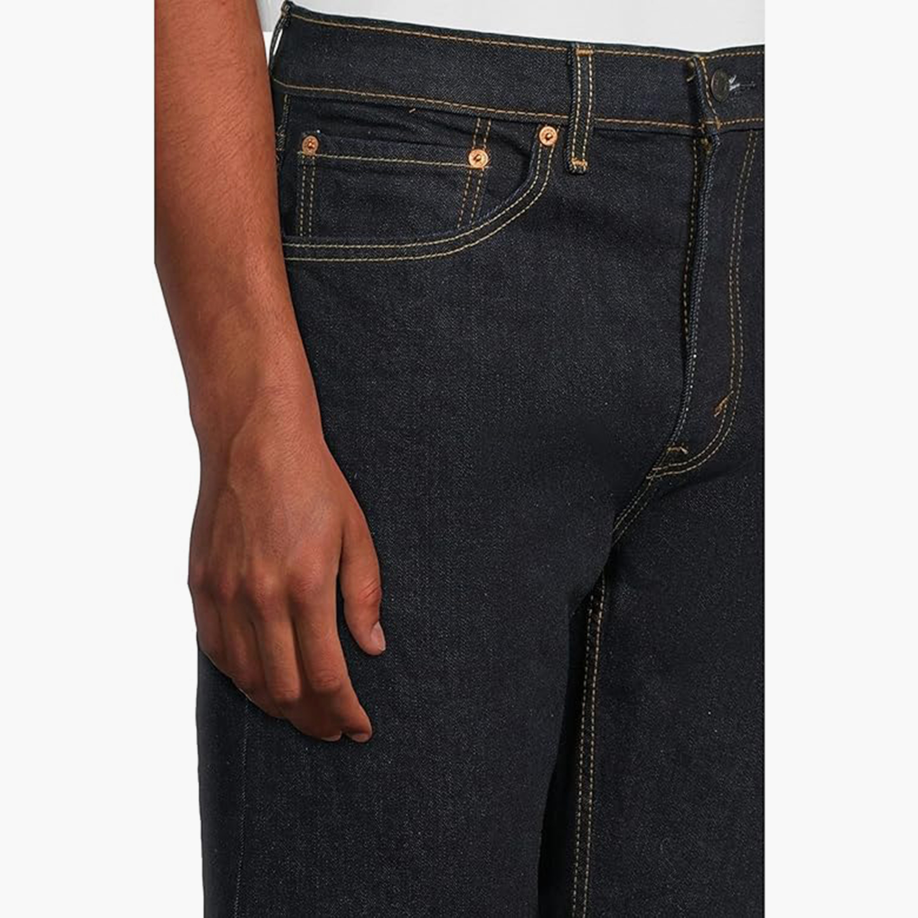 بنطلون جينز رجالي 505 بقصة مستقيمة وخمسة جيوب باللون الأزرق مقاس 32 من ليفايس-men-clothing-bottoms-jeans-image-3