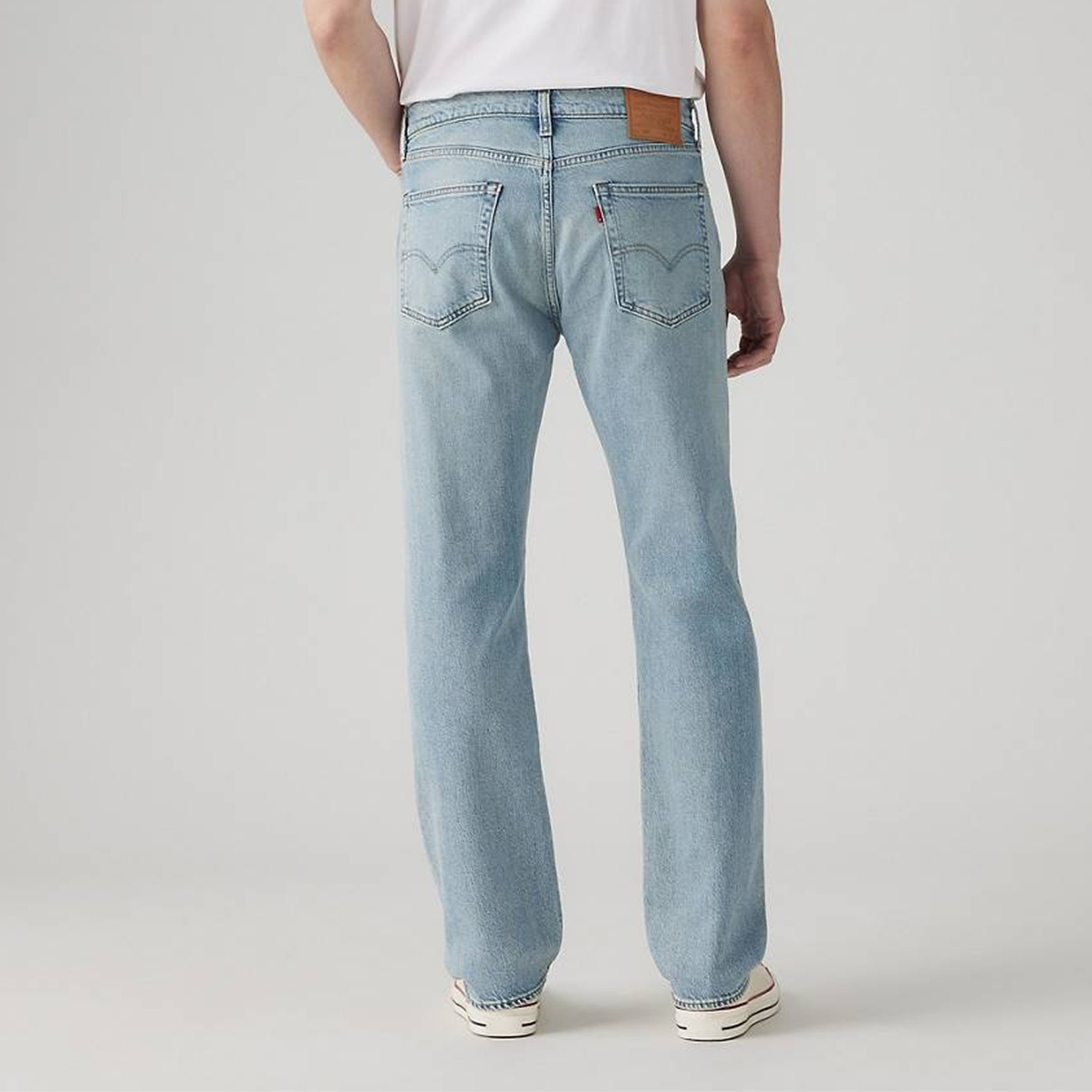 Levi's 505 Straight Fit Indigo 5 Pocket Men's Jeans Inseam 34-men-clothing-jeans-image-5