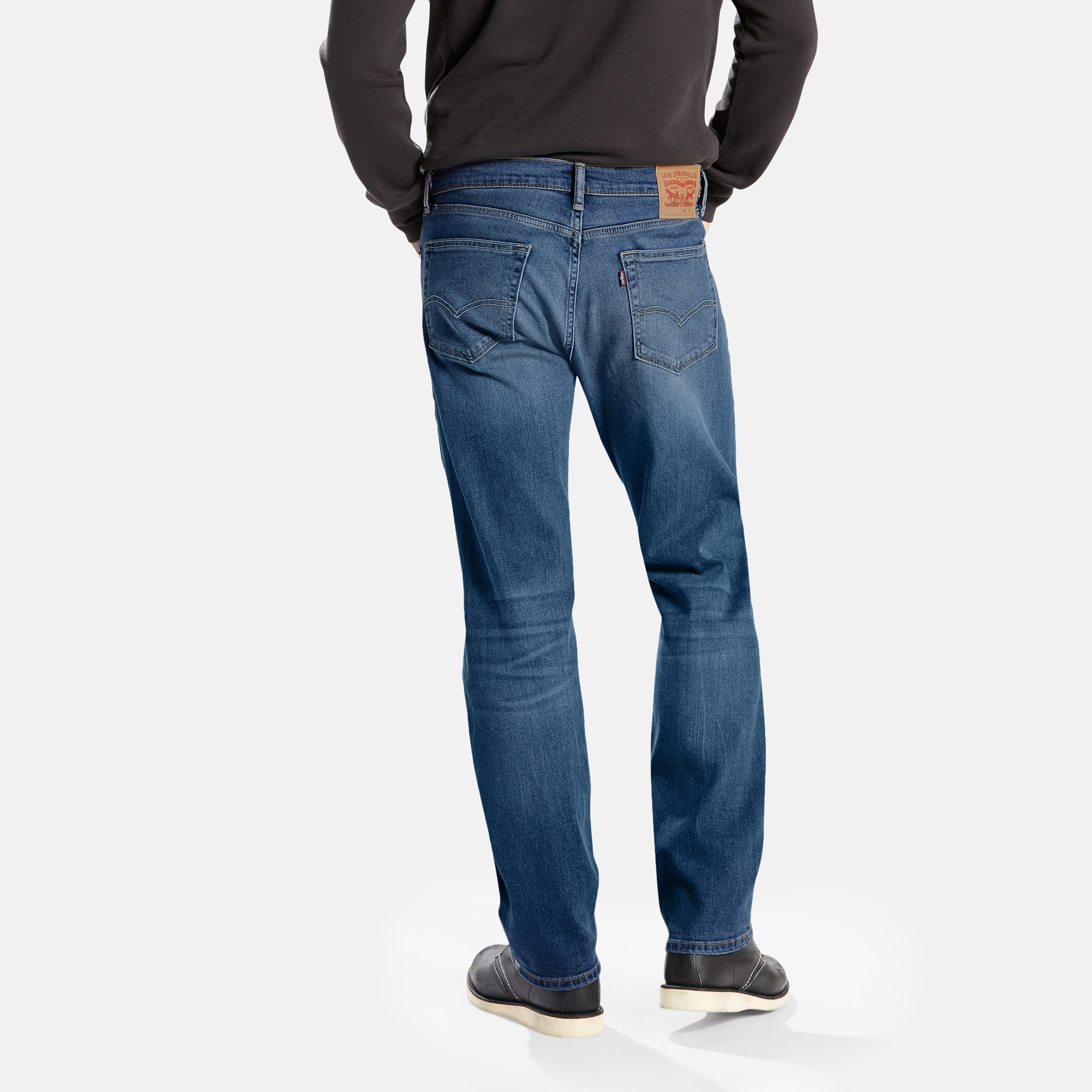 بنطال جينز رجالي من Levi's 505 بقصة عادية نيلي و5 جيوب-men-clothing-bottoms-jeans-image-4