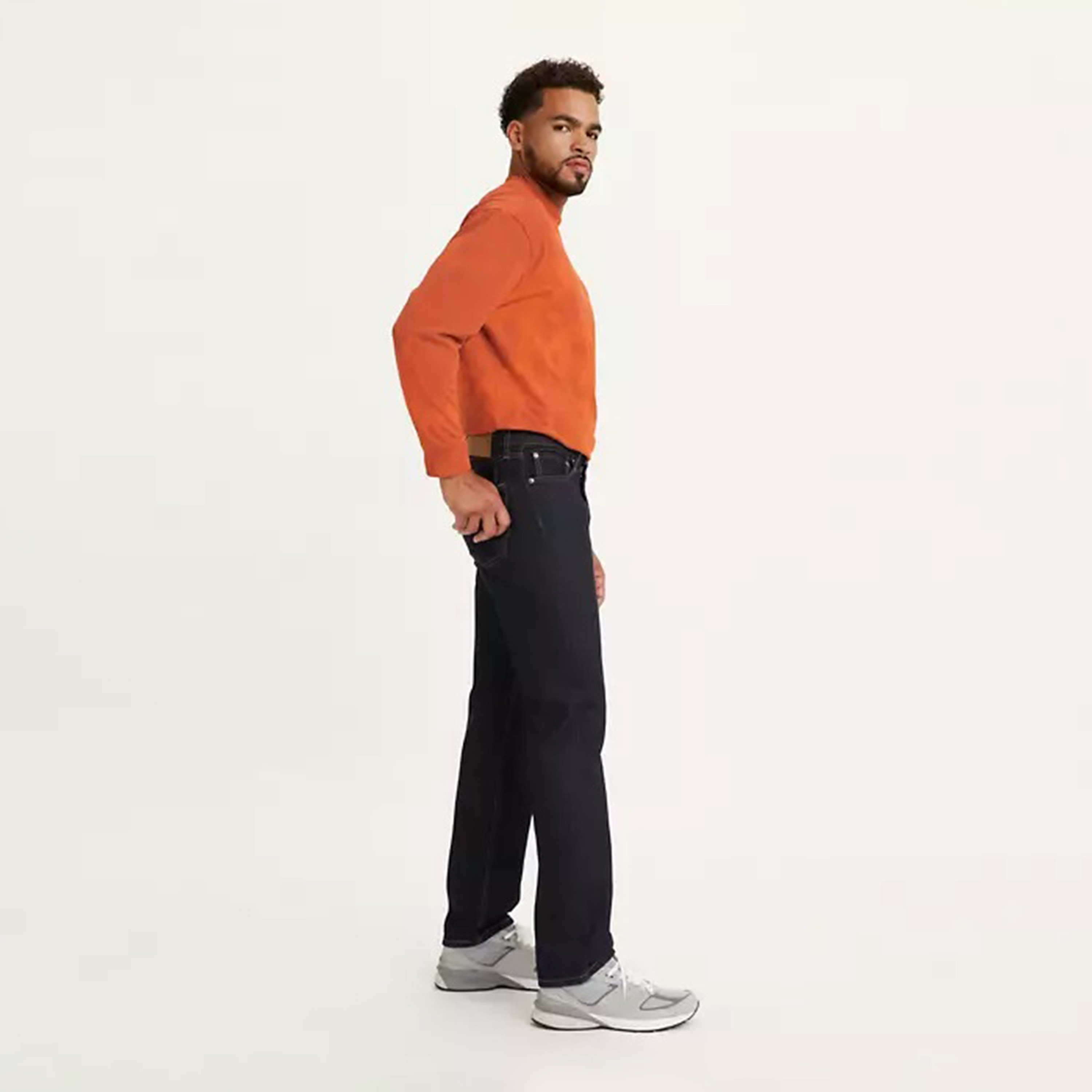 بنطال جينز رجالي من Levi's 505 ذو قصة عادية باللون الأزرق الداكن، درزة داخلية 32-men-clothing-bottoms-jeans-image-2