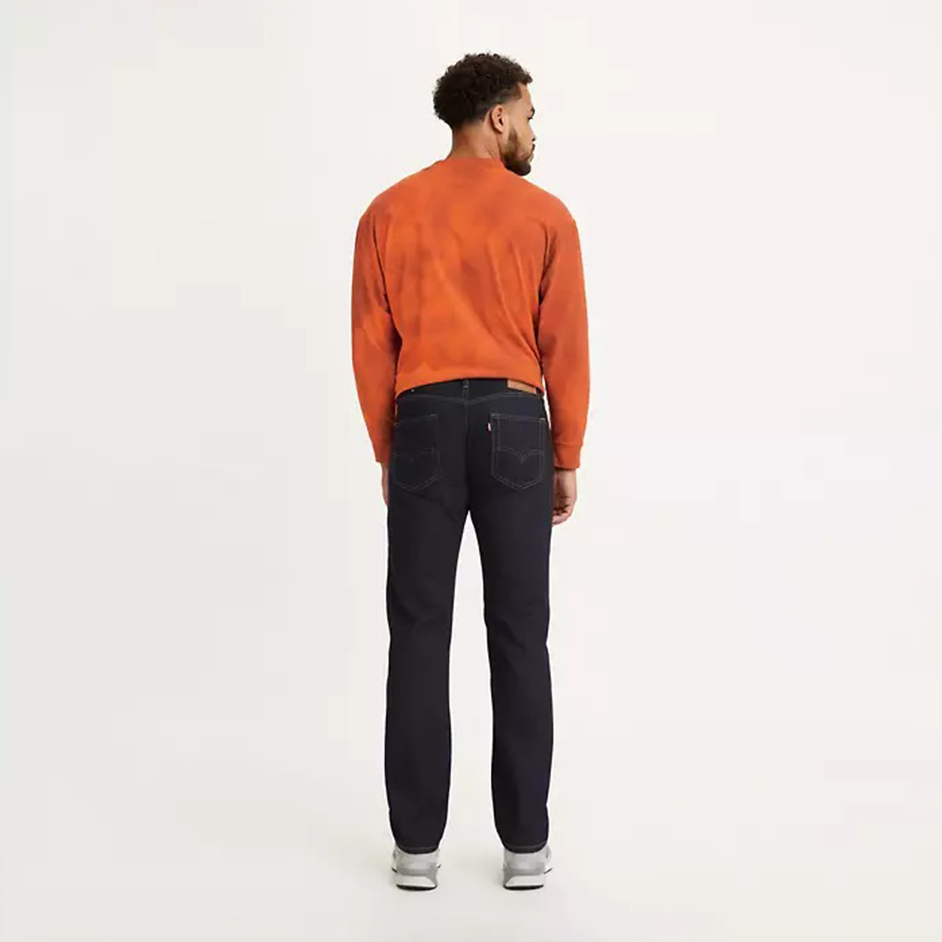 Levi's Men's 505 Regular Fit Blue Dark Wash Jeans Inseam 34-men-clothing-bottoms-jeans-image-3