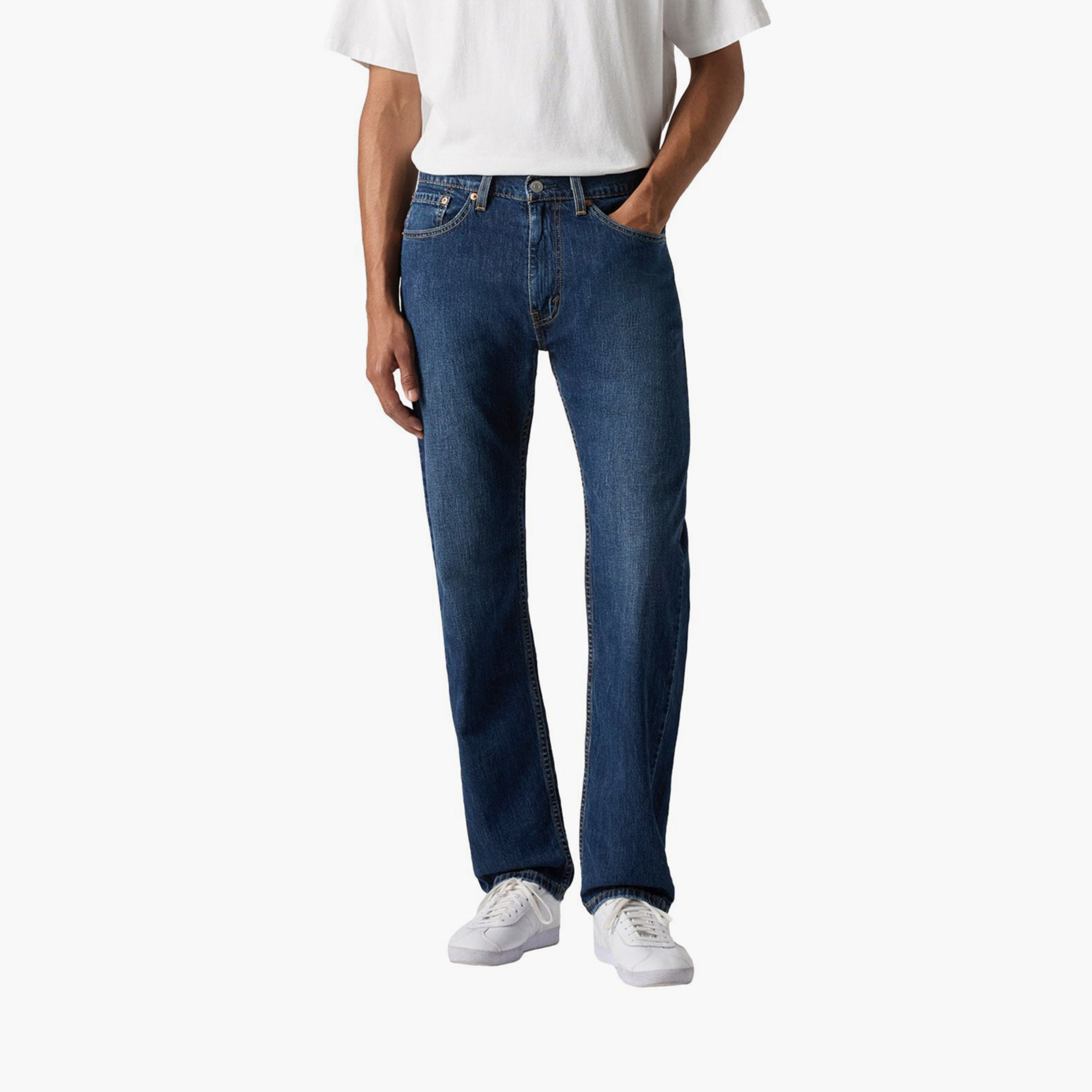 Levi's Men's 505 Regular Fit Blue Jeans Inseam 34-men-clothing-jeans-image-1