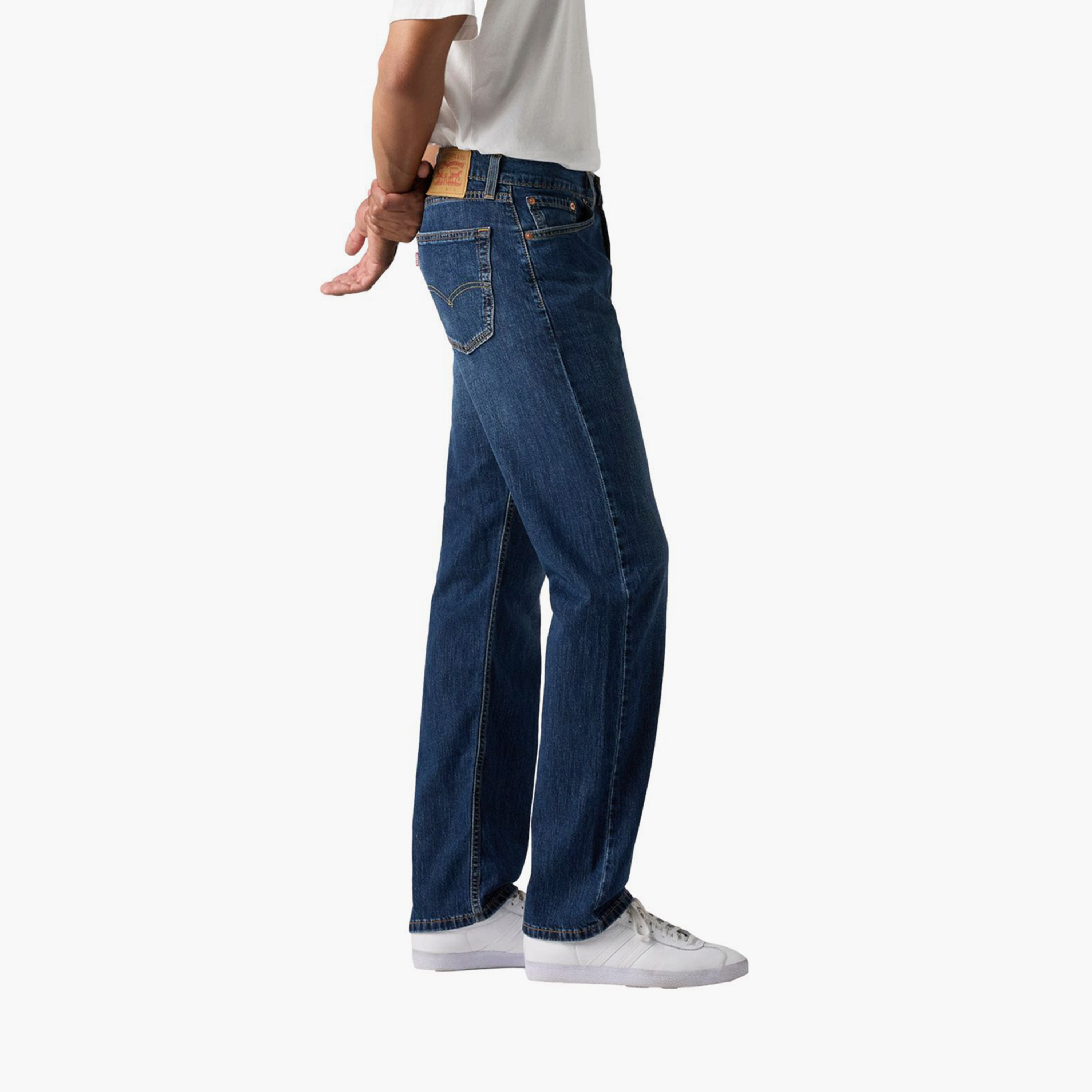Levi's Men's 505 Regular Fit Blue Jeans Inseam 34-men-clothing-jeans-image-2