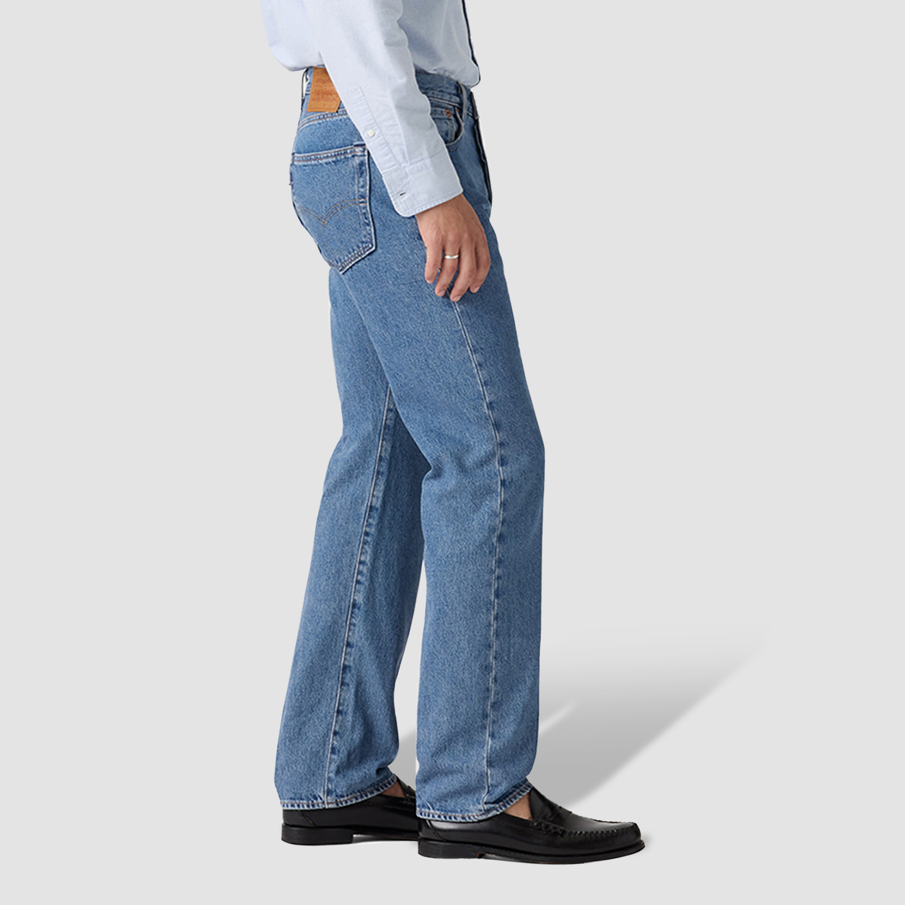 Levi's 501 Straight Fit Blue 5-Pocket Jeans Inseam 32-men-clothing-bottoms-jeans-image-2