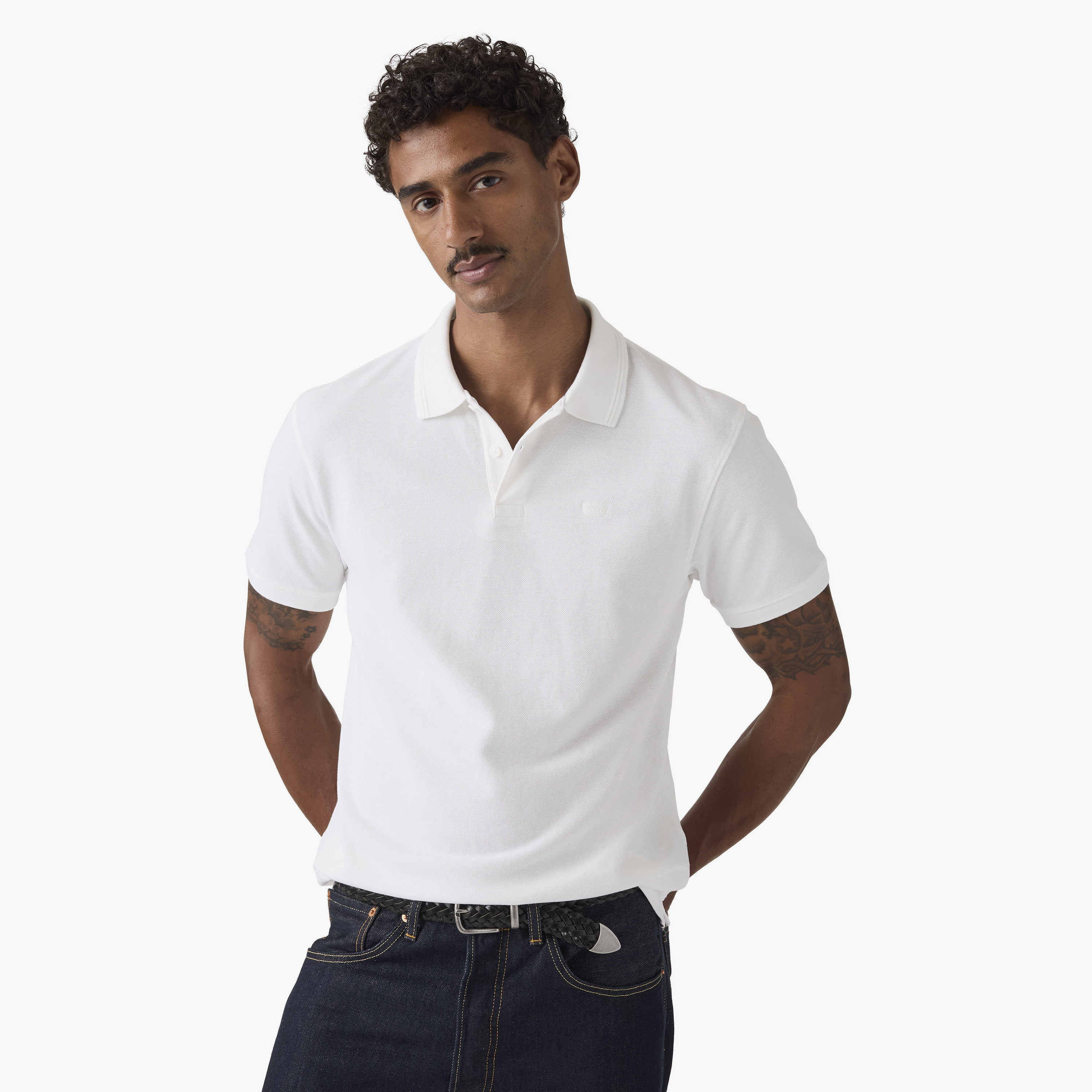 Levi's Plain Collared Short Sleeves Men's Polo T-Shirt-men-clothing-tshirtsandpolos-polos-image-3