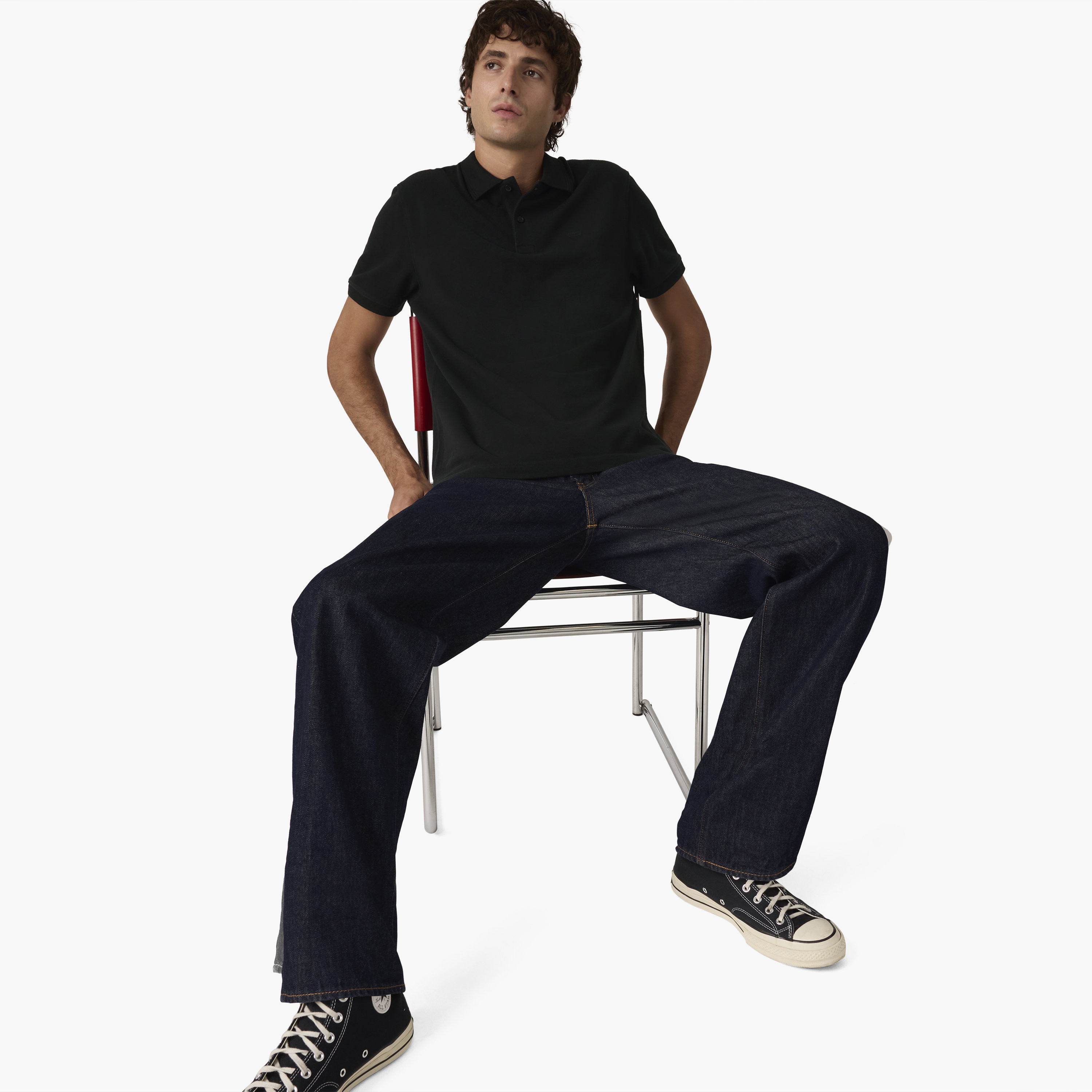 Levi's Plain Collared Short Sleeves Men's Polo T-Shirt-men-clothing-tshirtsandpolos-polos-image-2