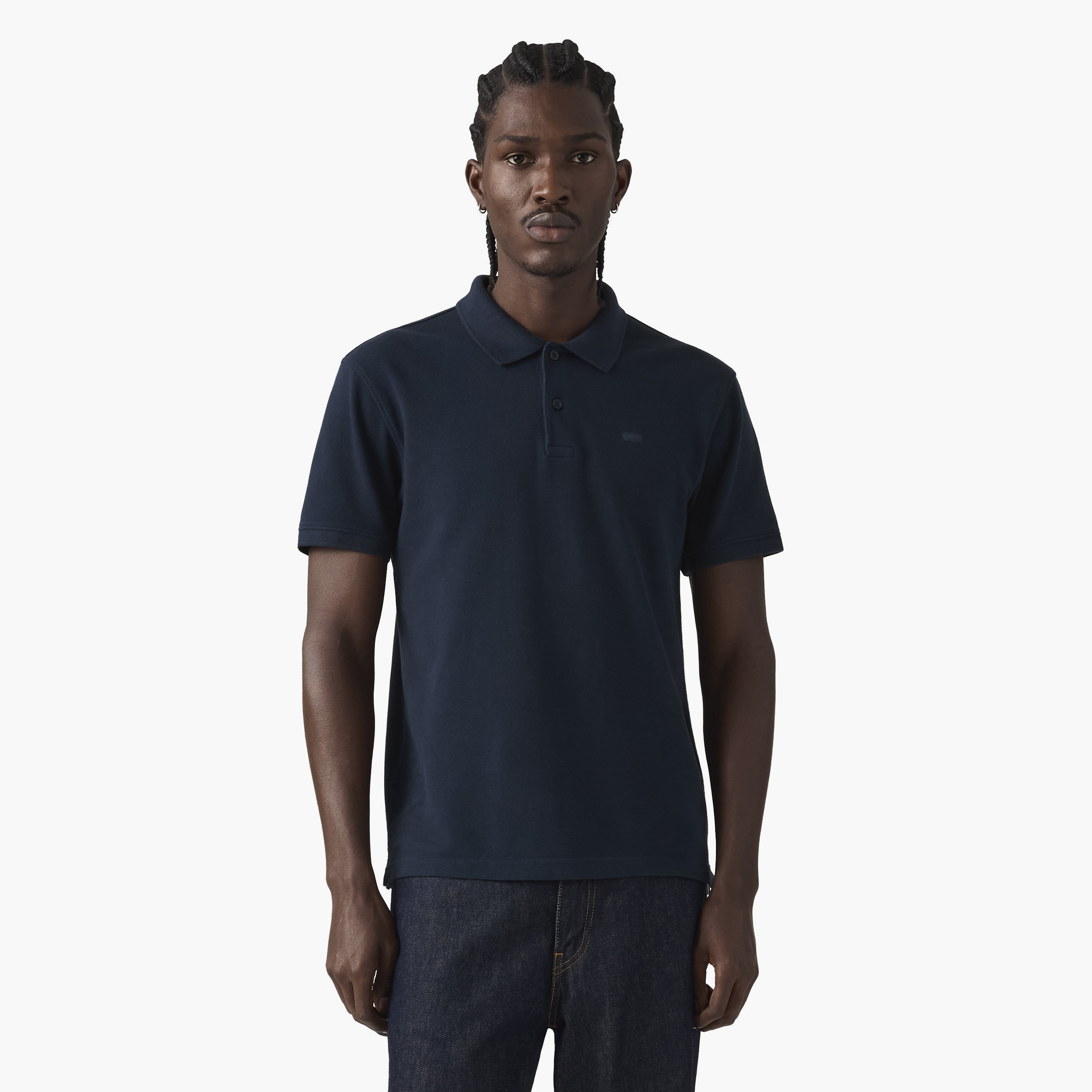 تي شيرت بولو رجالي سادة بأكمام قصيرة وياقة من ليفايس-men-clothing-tshirtsandpolos-polos-image-4