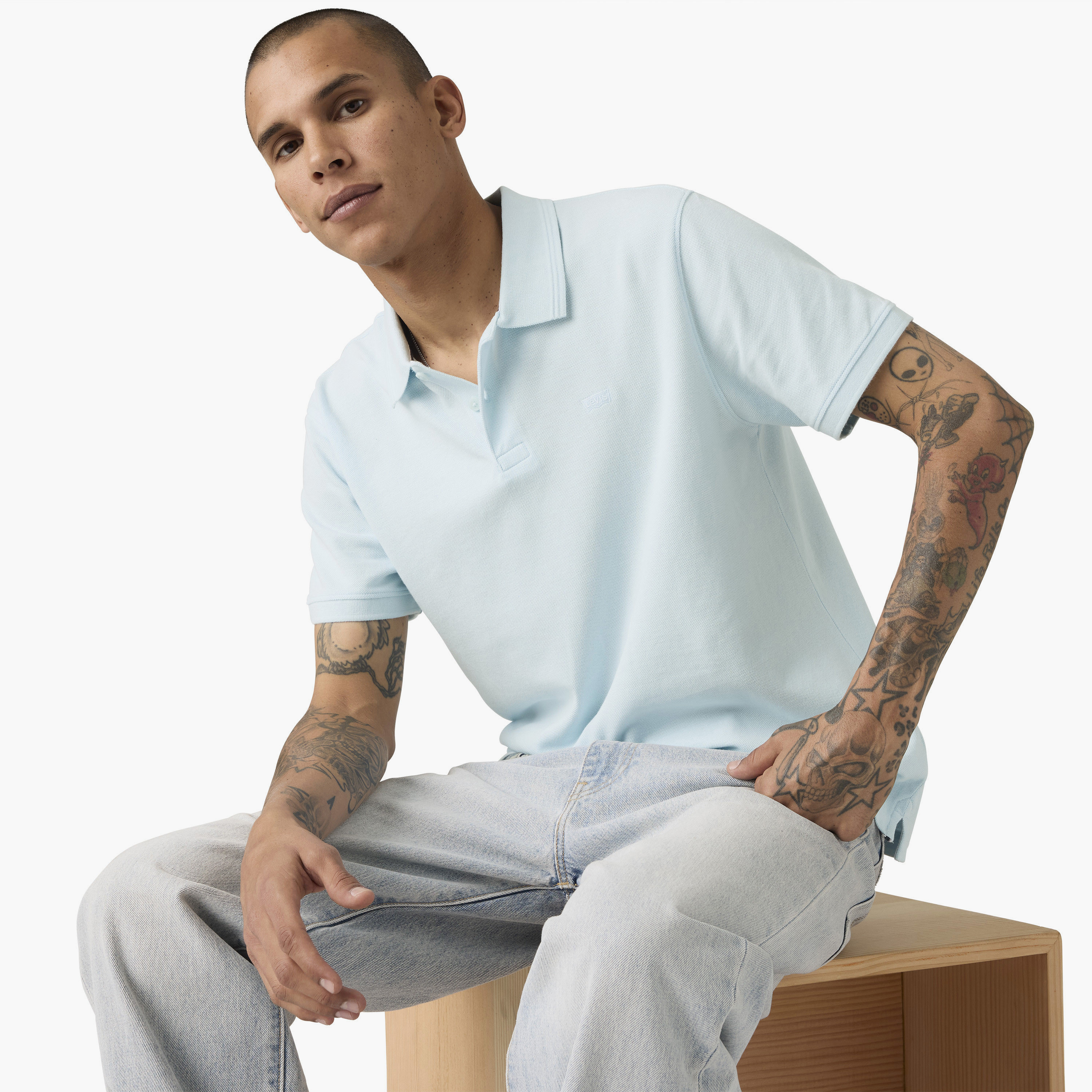 Levi's Plain Collared Short Sleeves Men's Polo T-Shirt-men-clothing-tshirtsandpolos-polos-image-3