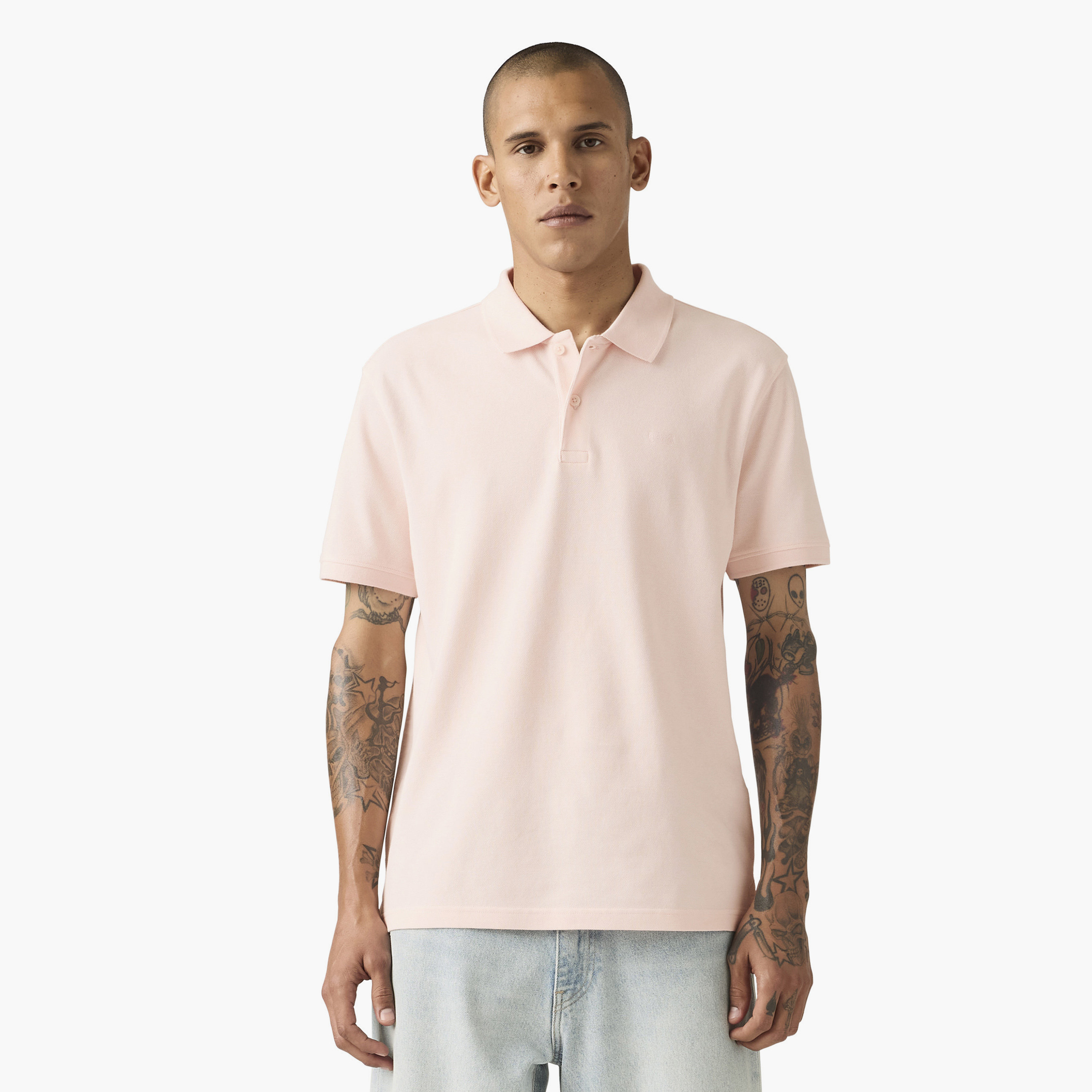 Levi's Plain Collared Short Sleeves Men's Polo T-Shirt-men-clothing-tshirtsandpolos-polos-image-1
