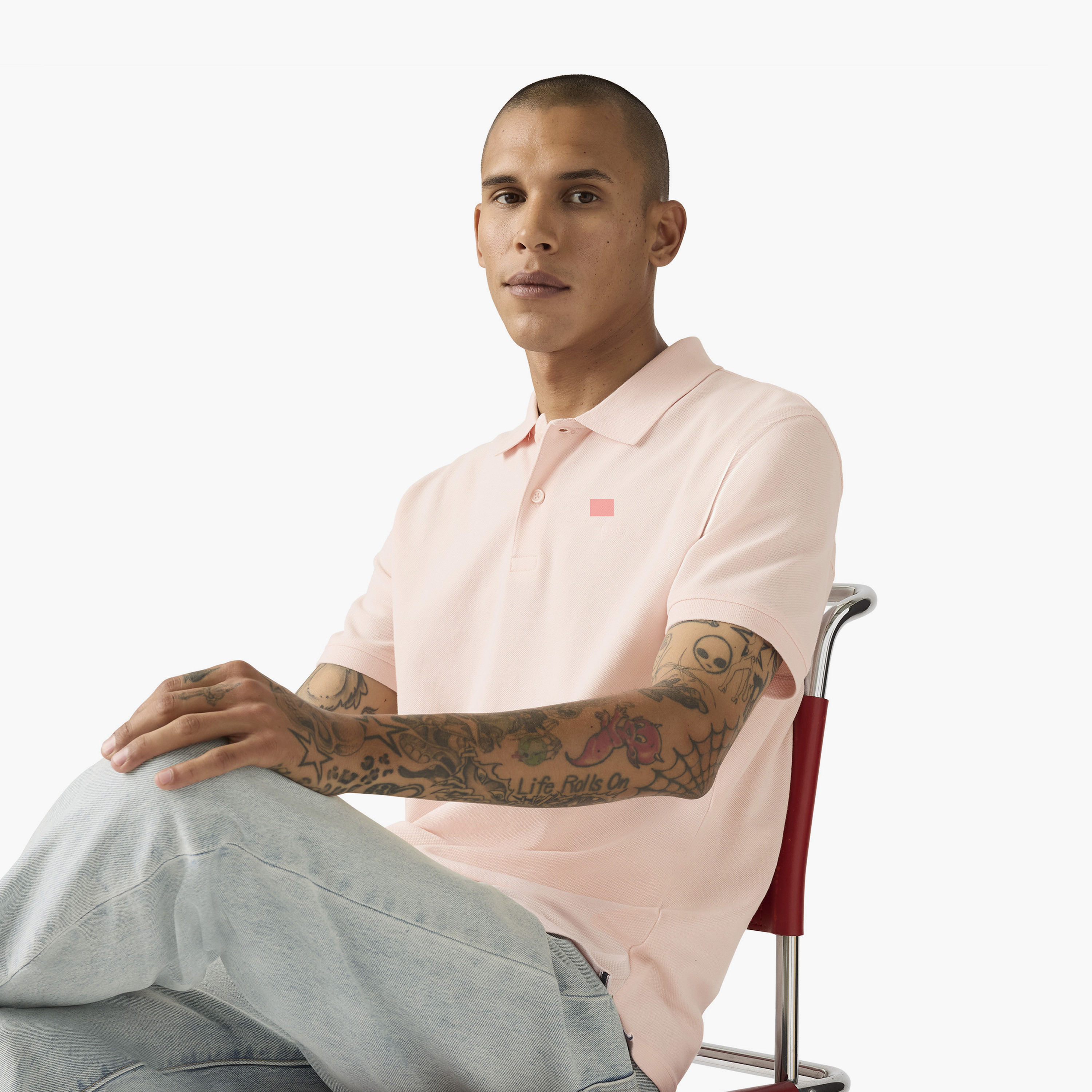 Levi's Plain Collared Short Sleeves Men's Polo T-Shirt-men-clothing-tshirtsandpolos-polos-image-2