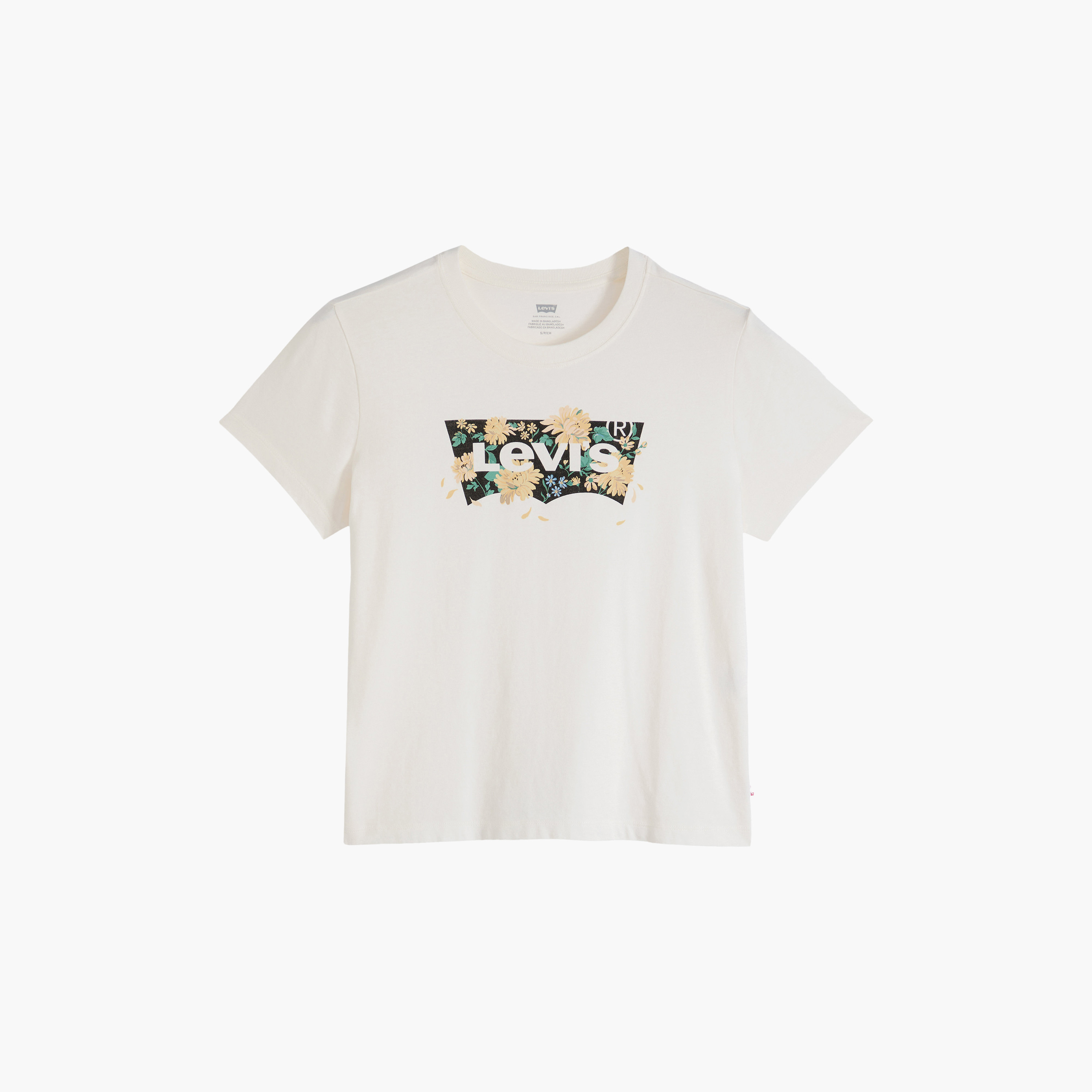 تيشيرت حريمي بأكمام قصيرة وياقة دائرية، بطبعة زهور جرافيك من ليفايس.-women-clothing-tshirts-image-5