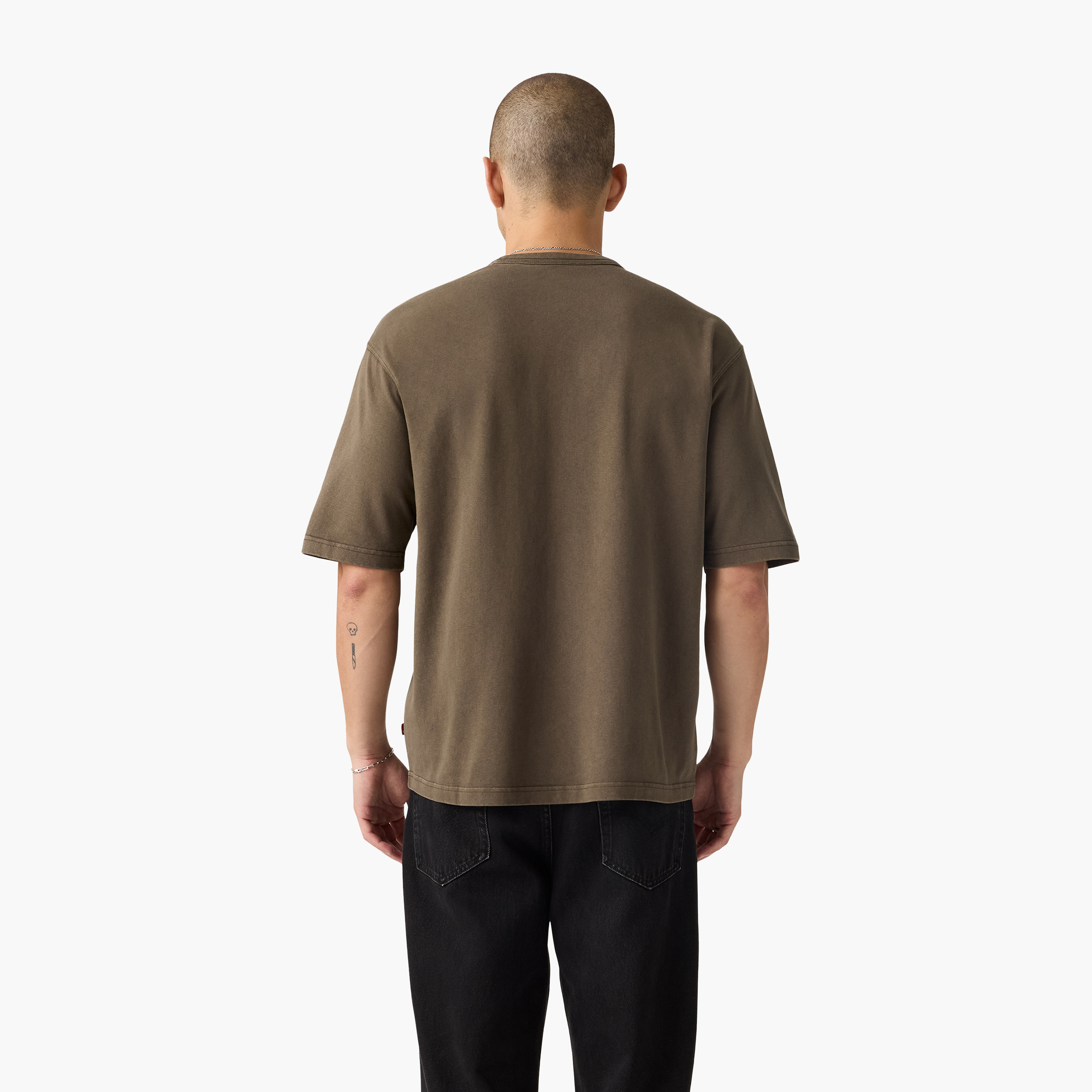 تي شيرت رجالي سادة بياقة دائرية وأكمام قصيرة من ليفايس-men-clothing-tshirtsandpolos-tshirts-image-3
