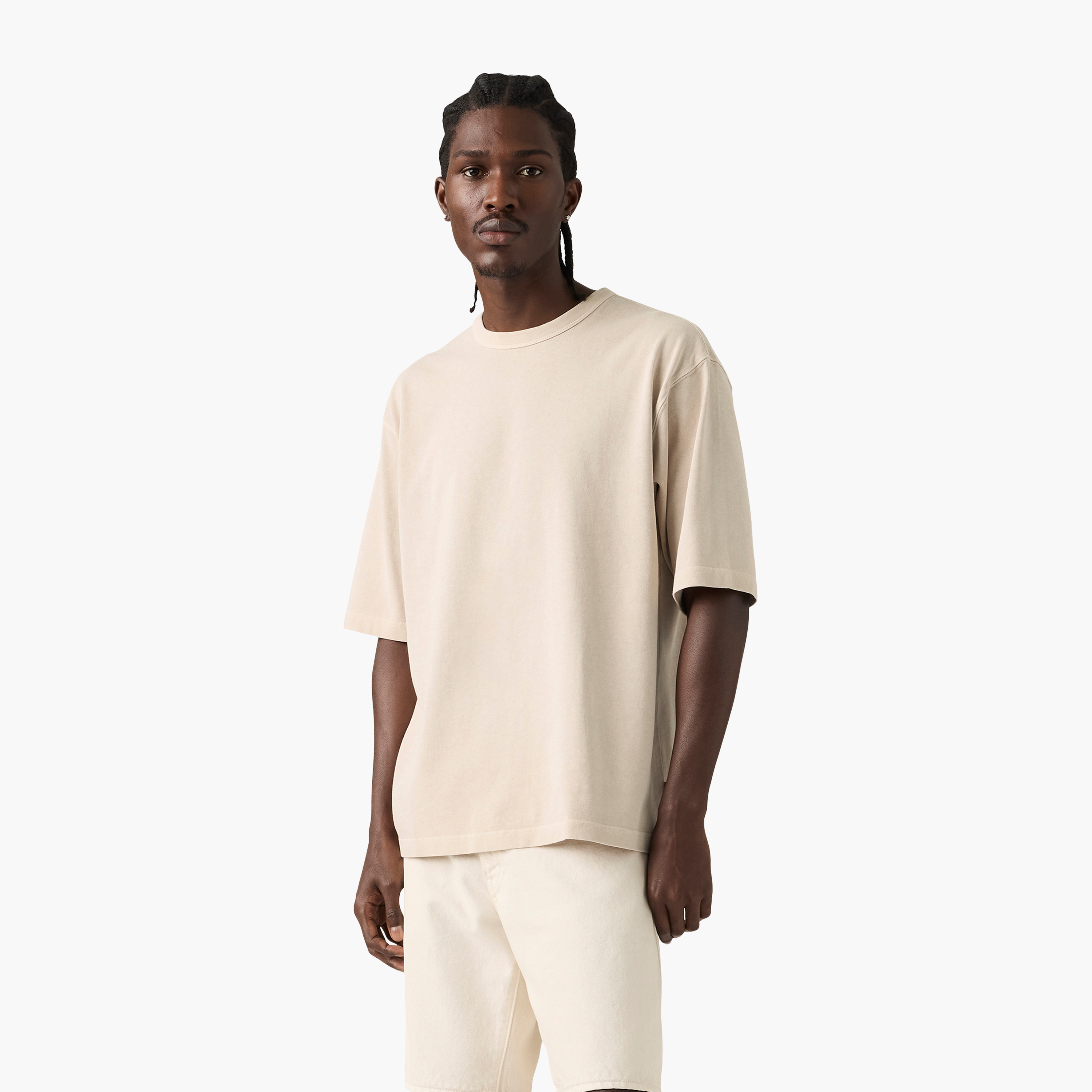 تي شيرت رجالي سادة بياقة دائرية وأكمام قصيرة من ليفايس-men-clothing-tshirtsandpolos-tshirts-image-1