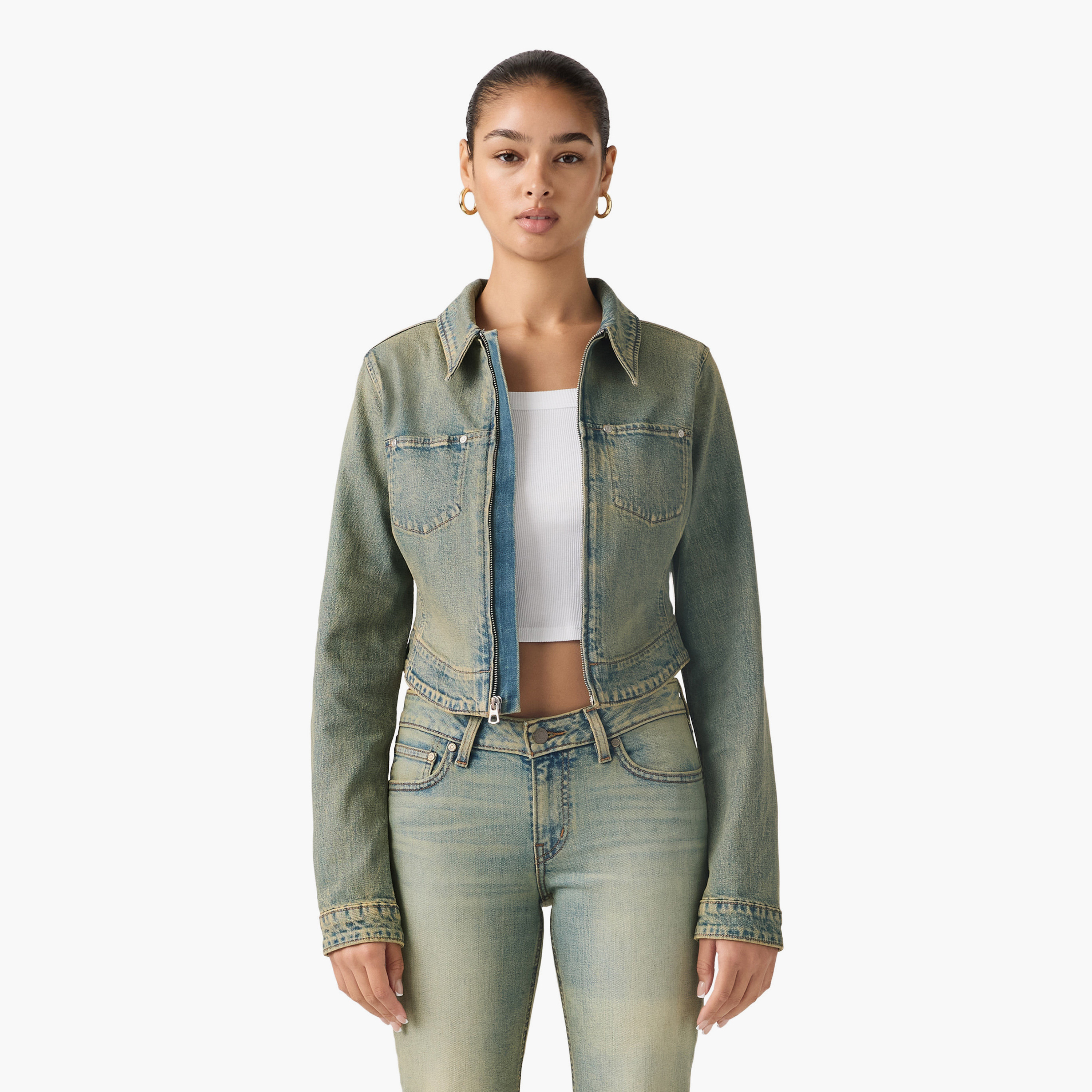 جاكيت "تراكر" نسائي بياقة وأكمام طويلة ولون مغسول من ليفايز-women-winterwear-coatsandjackets-jackets-image-1