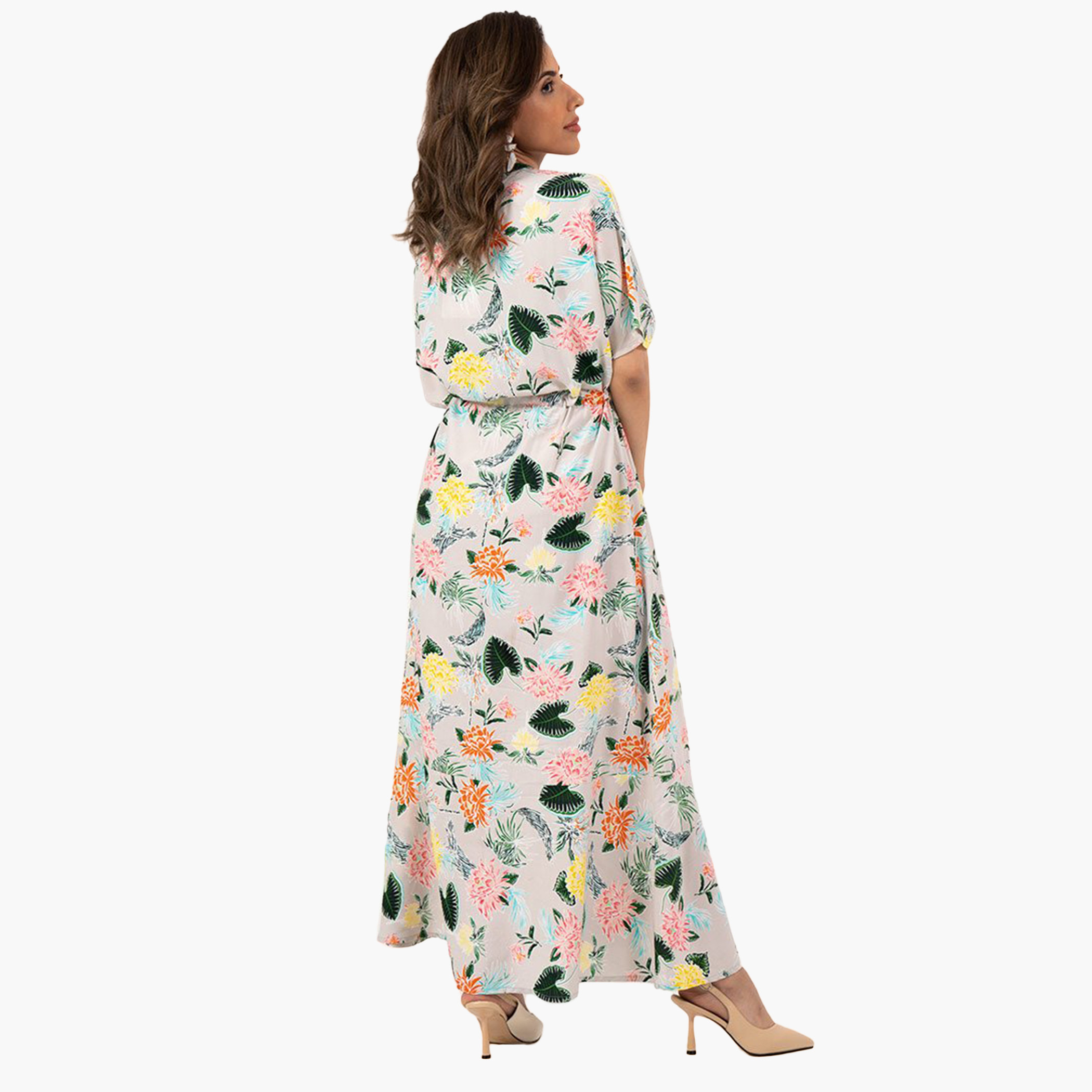 رينا  اللون البيج طويل فستان-women-clothing-dresses-image-2