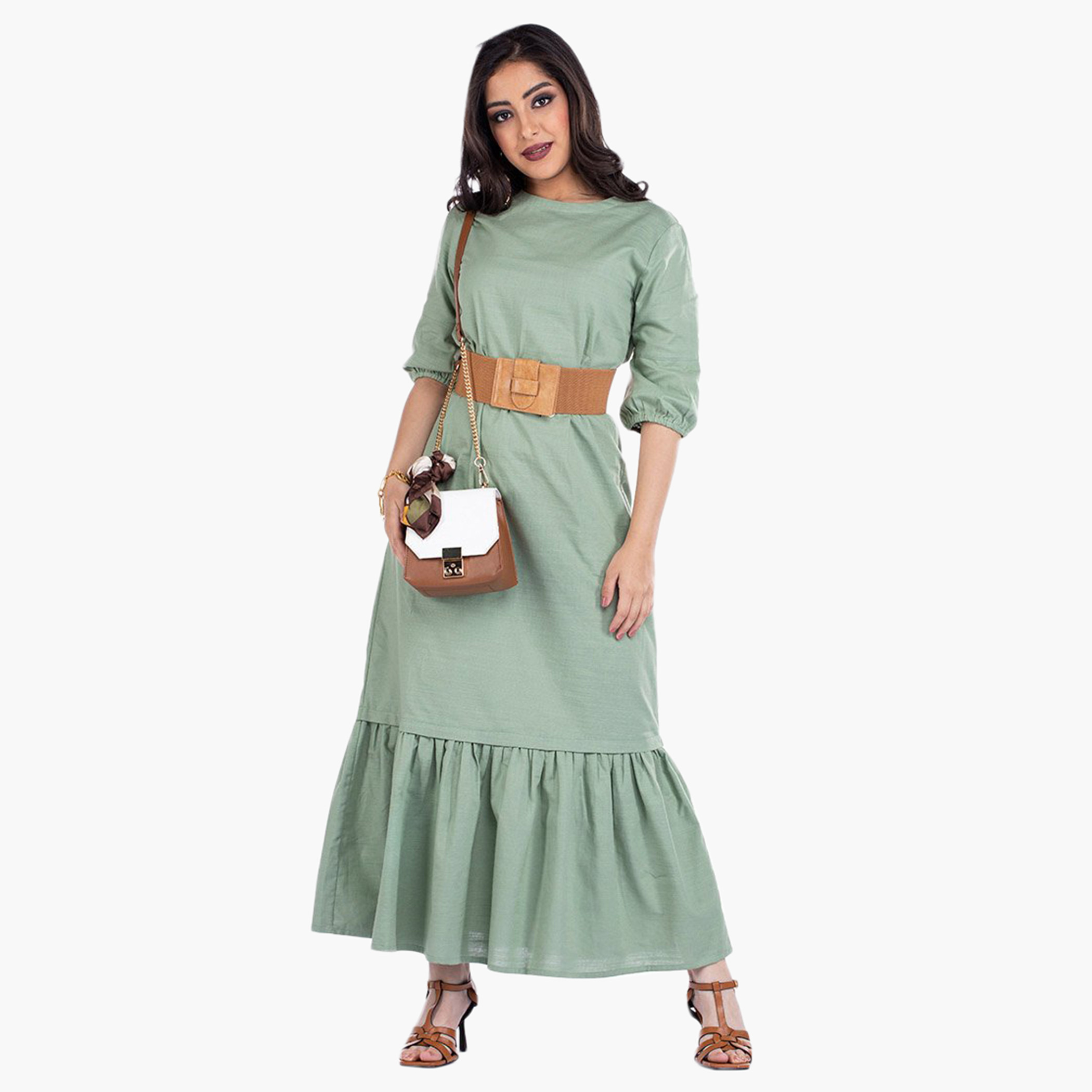 رينا  أخضر طويل فستان-women-clothing-dresses-image-1