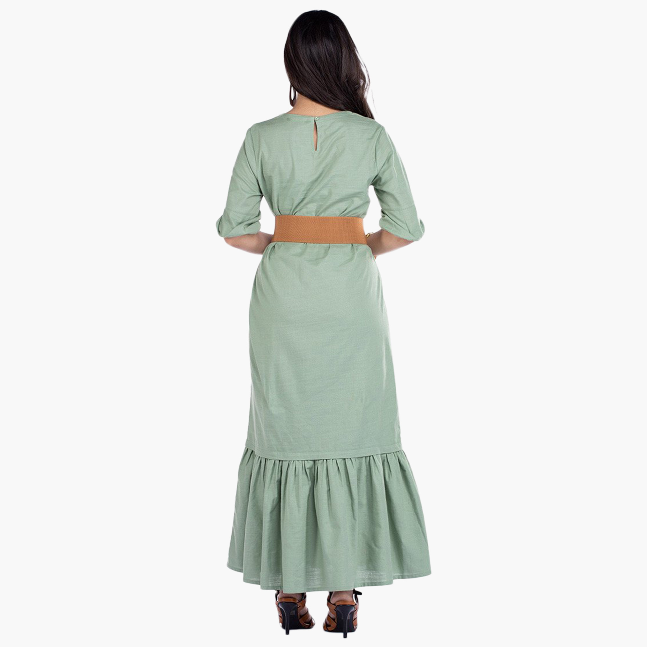 رينا  أخضر طويل فستان-women-clothing-dresses-image-2