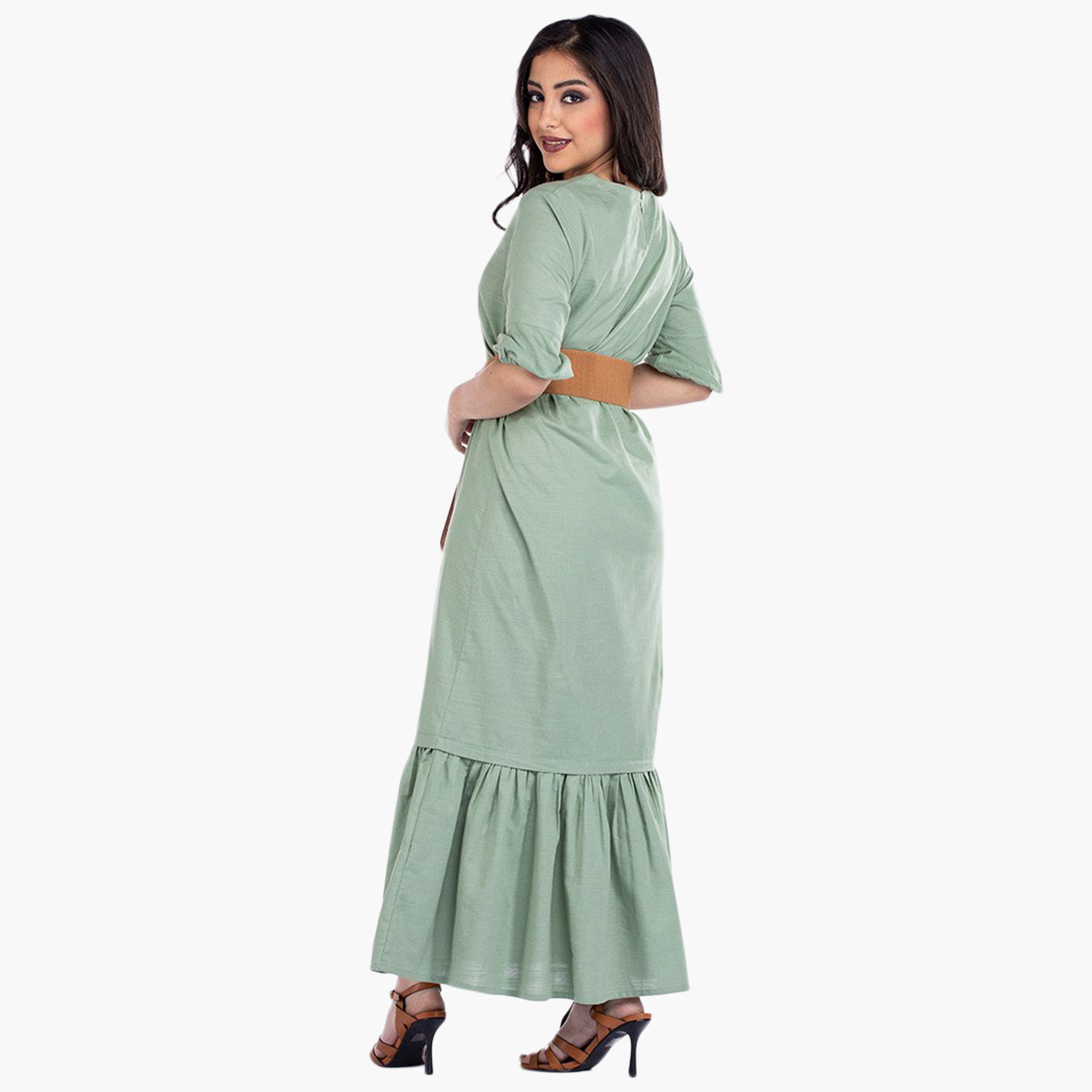 رينا  أخضر طويل فستان-women-clothing-dresses-image-3