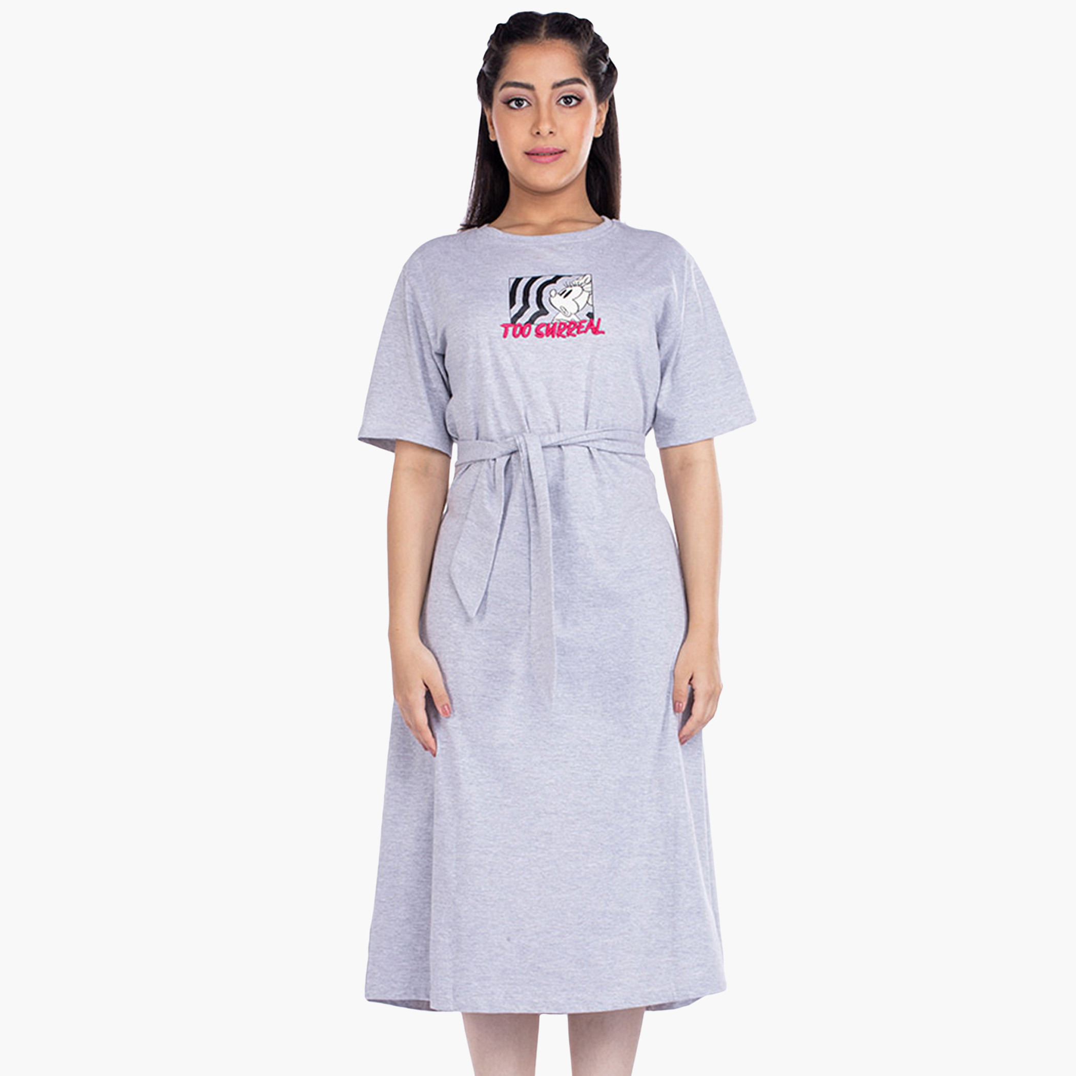 Rina Women Printed Grey Midi Dress-women-clothing-dresses-image-1