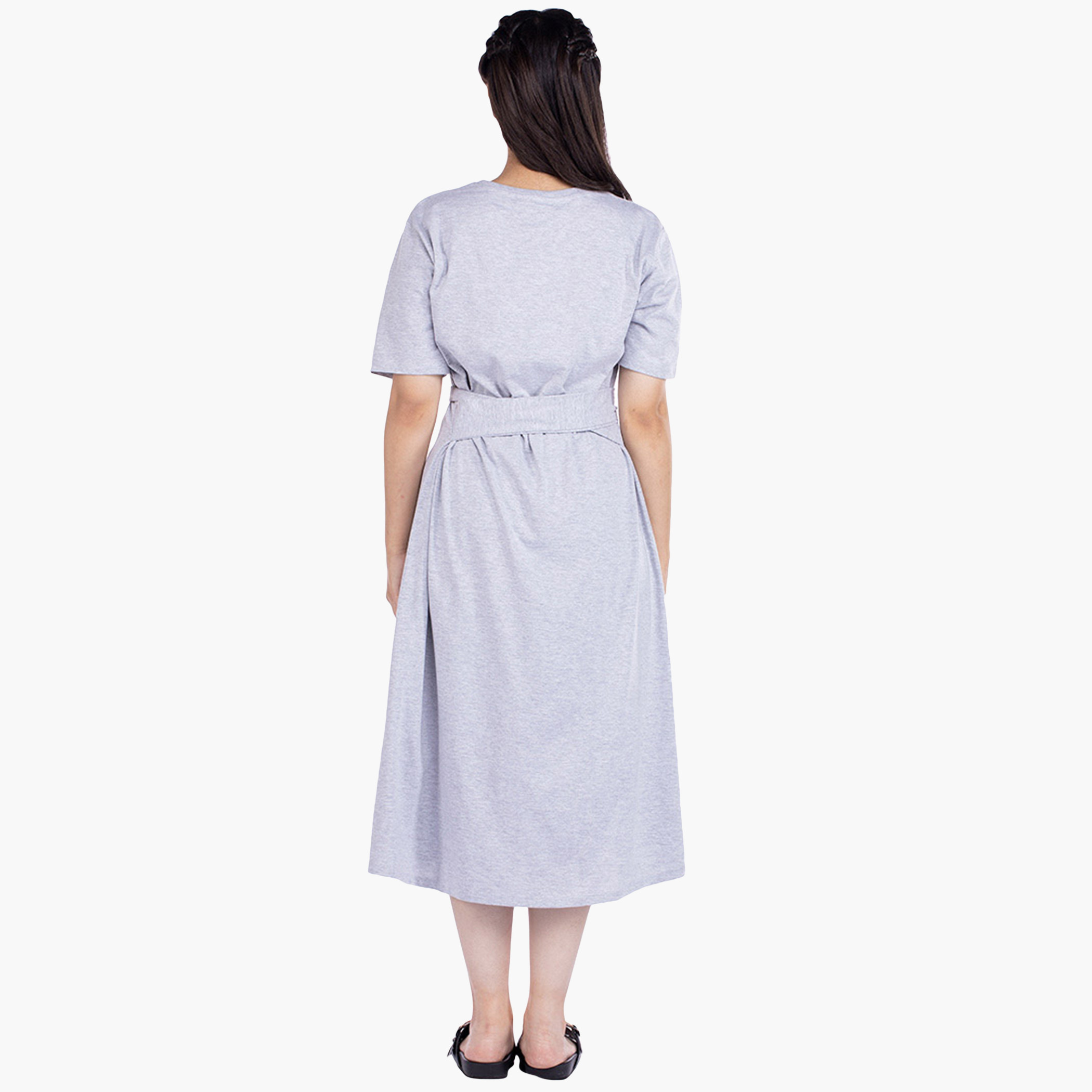 Rina Women Printed Grey Midi Dress-women-clothing-dresses-image-2