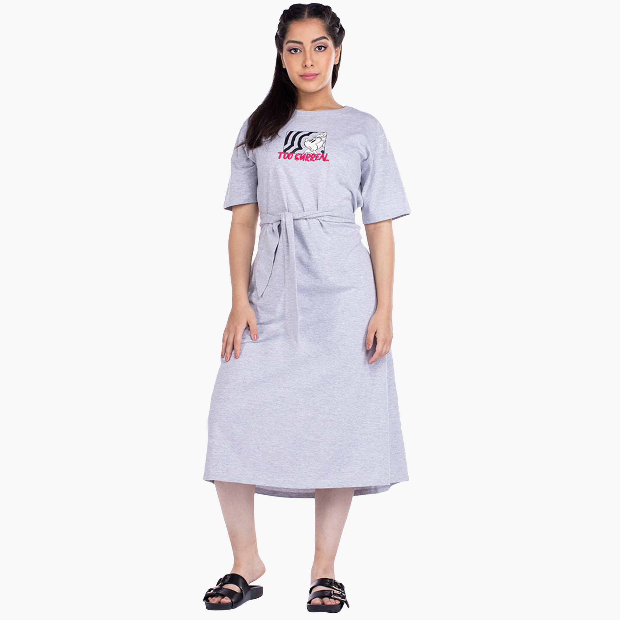 رينا رمادي متوسط الطول فستان-women-clothing-dresses-image-4