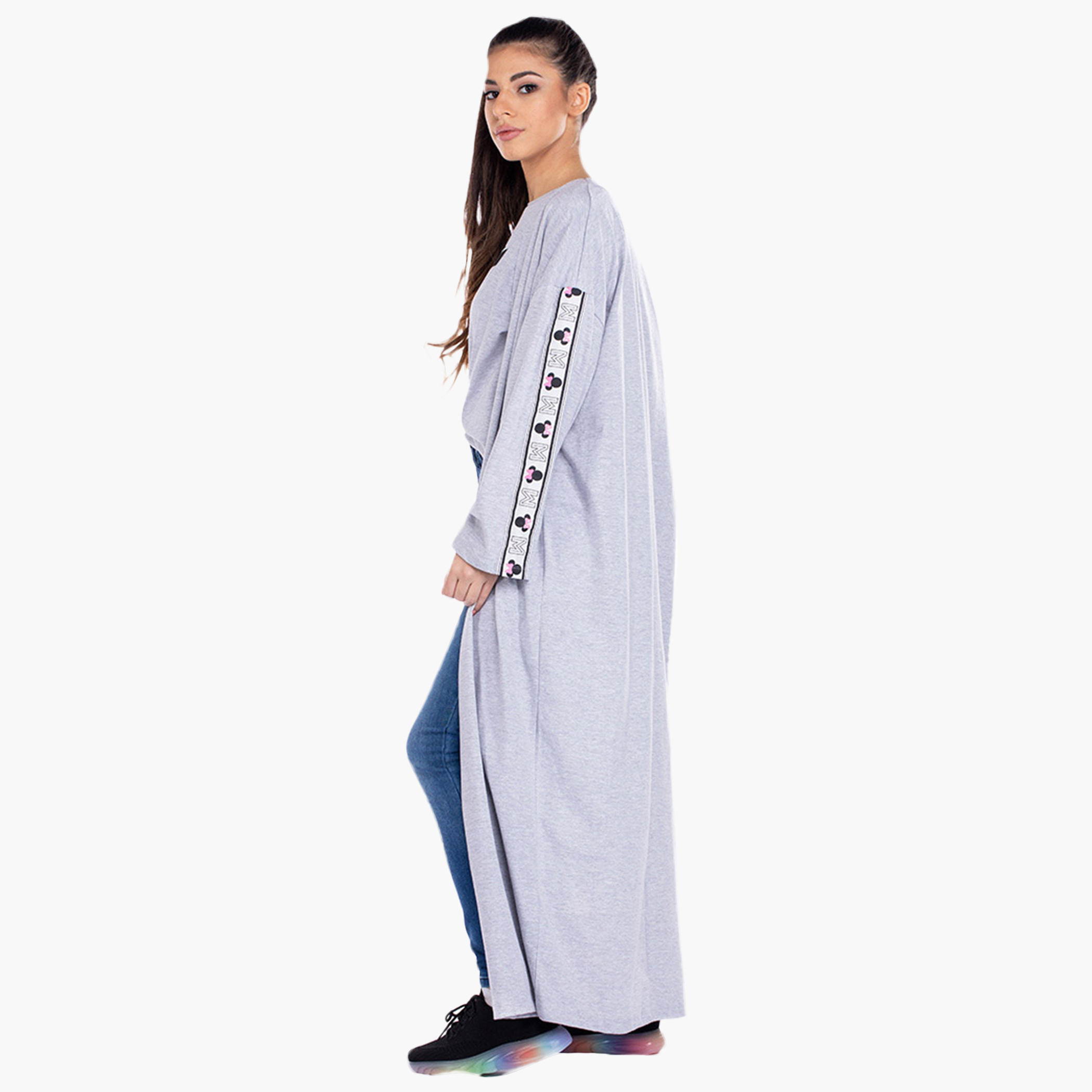 Rina Women Polyester and Cotton Solid Grey Jelabiya-women-arabicclothing-jalabiyas-image-3
