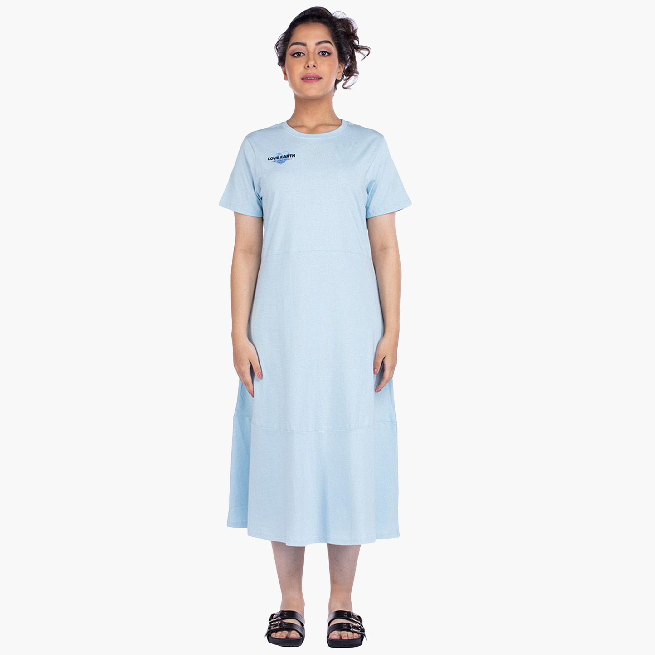 رينا أزرق متوسط الطول فستان-women-clothing-dresses-image-2