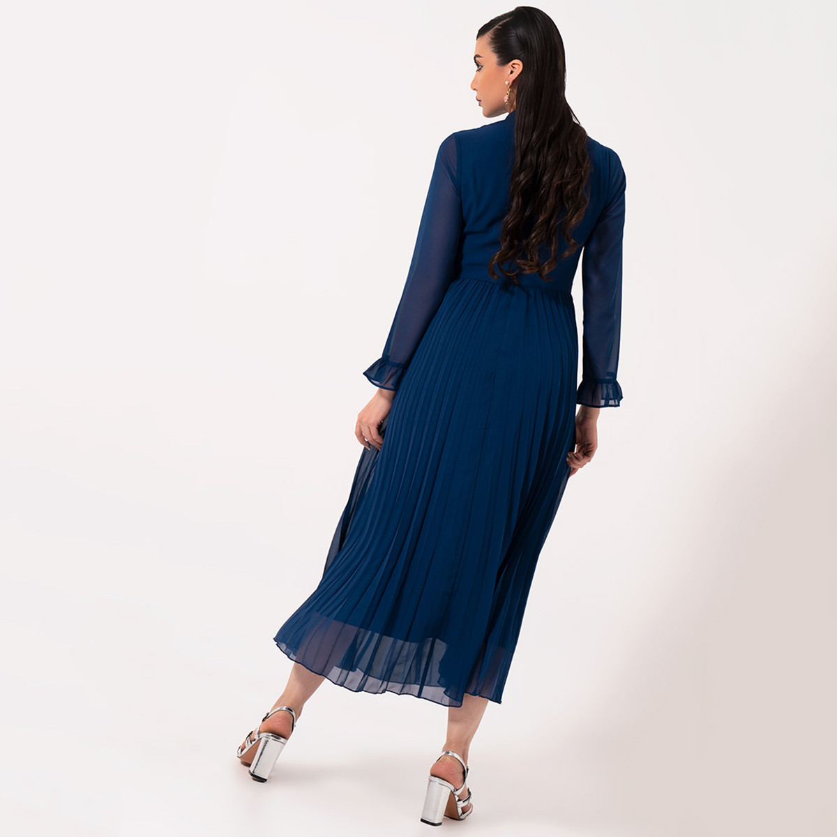 رينا  أزرق متوسط الطول فستان-women-clothing-dresses-image-3