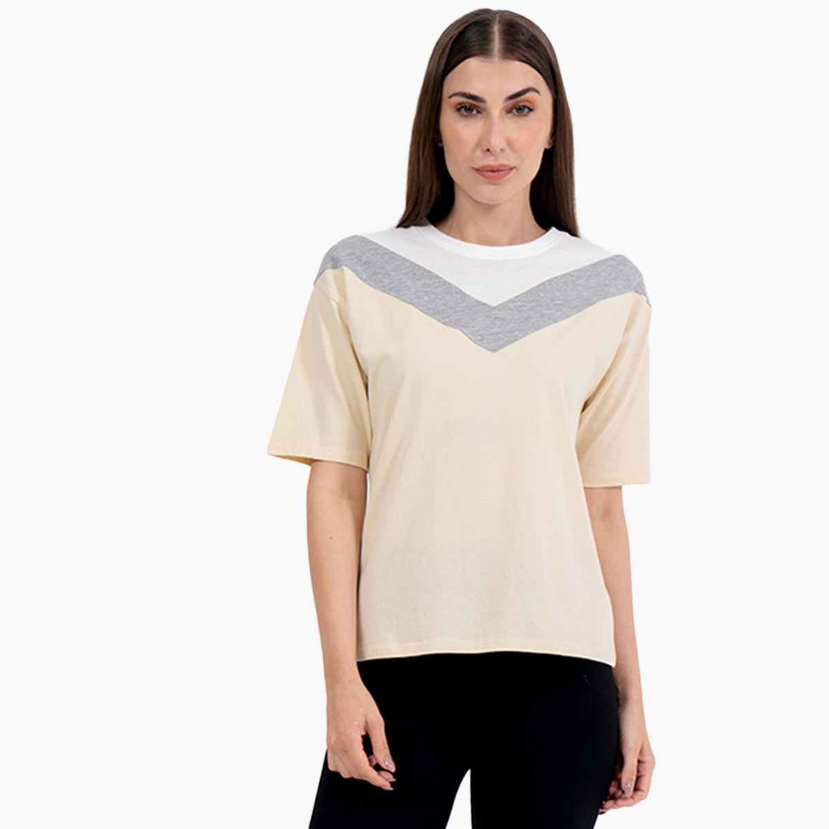 Rina Women Solid Short Sleeves T-Shirt-women-clothing-tshirts-image-1