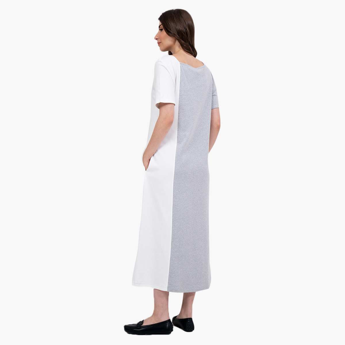 Rina Women Colour Blocking Slant Pocket Maxi Dress-women-clothing-dresses-image-3