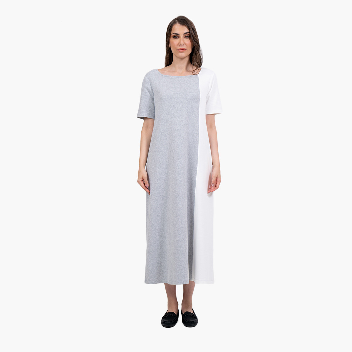 Rina Women Colour Blocking Slant Pocket Maxi Dress-women-clothing-dresses-image-4