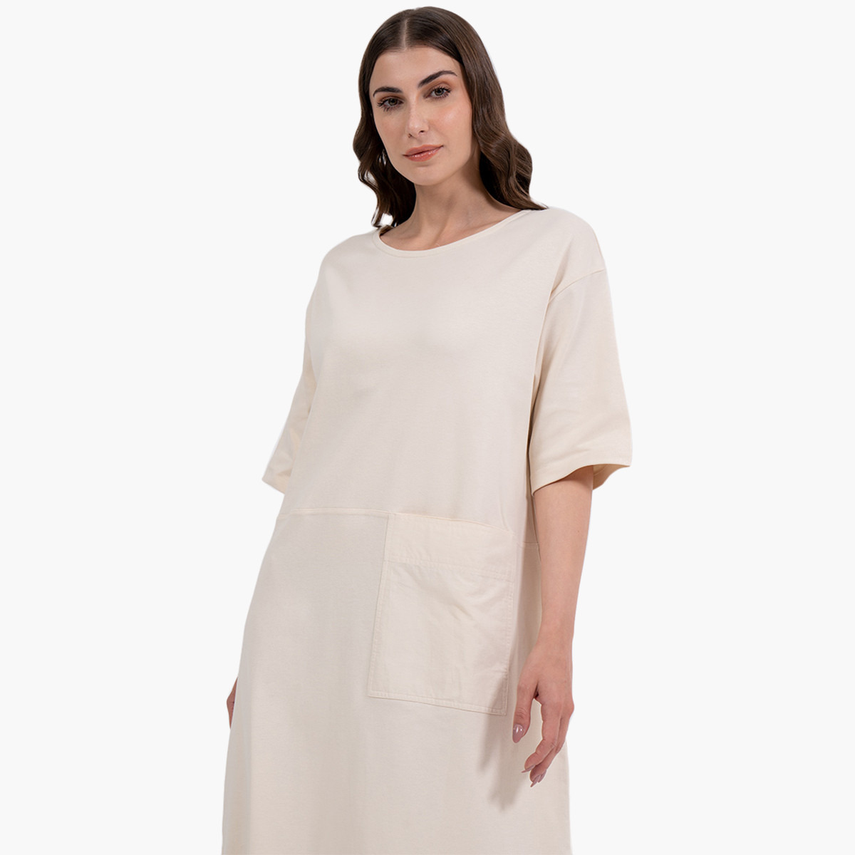 رينا  كريم متوسط الطول فستان-women-clothing-dresses-image-2