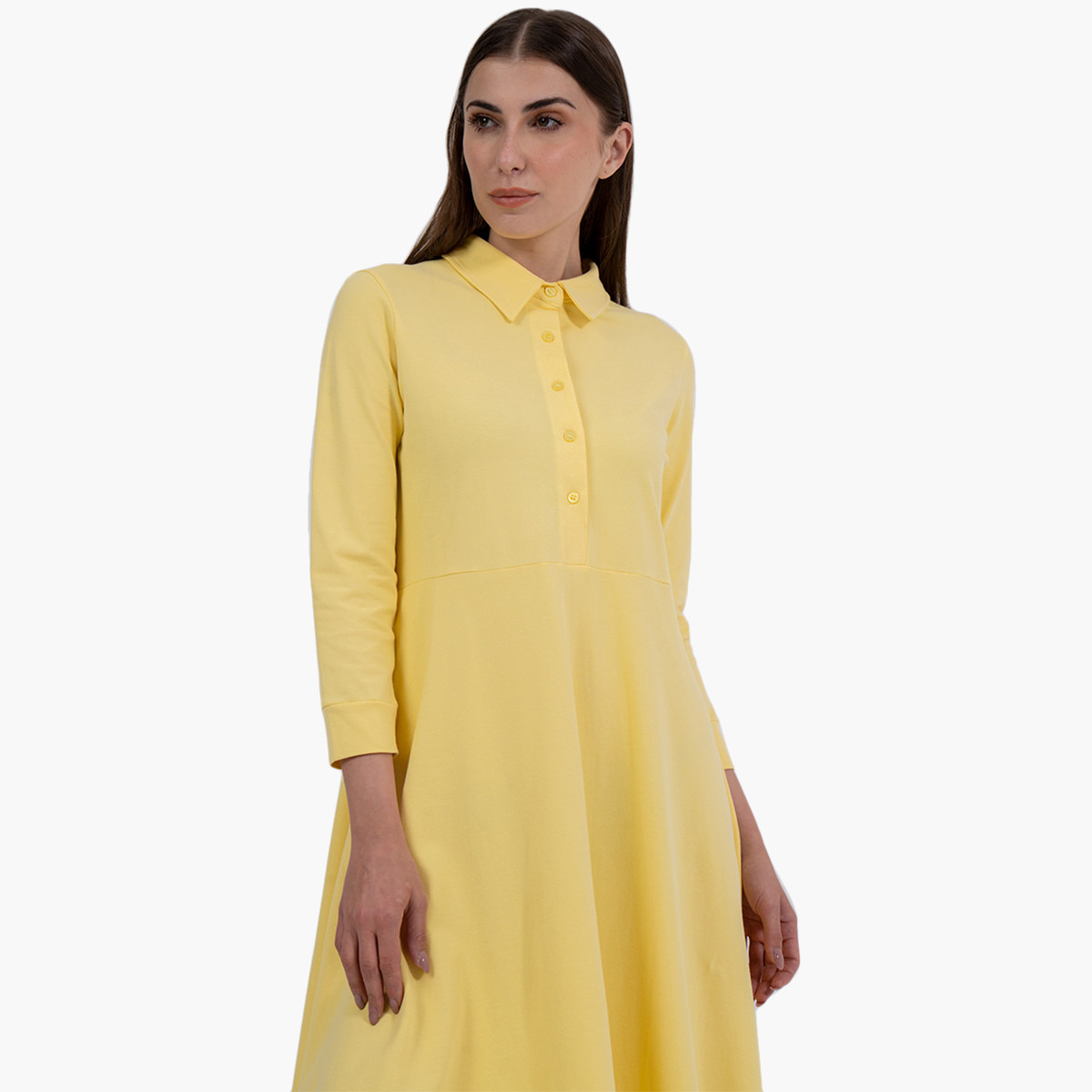 رينا  الأصفر متوسط الطول فستان-women-clothing-dresses-image-2