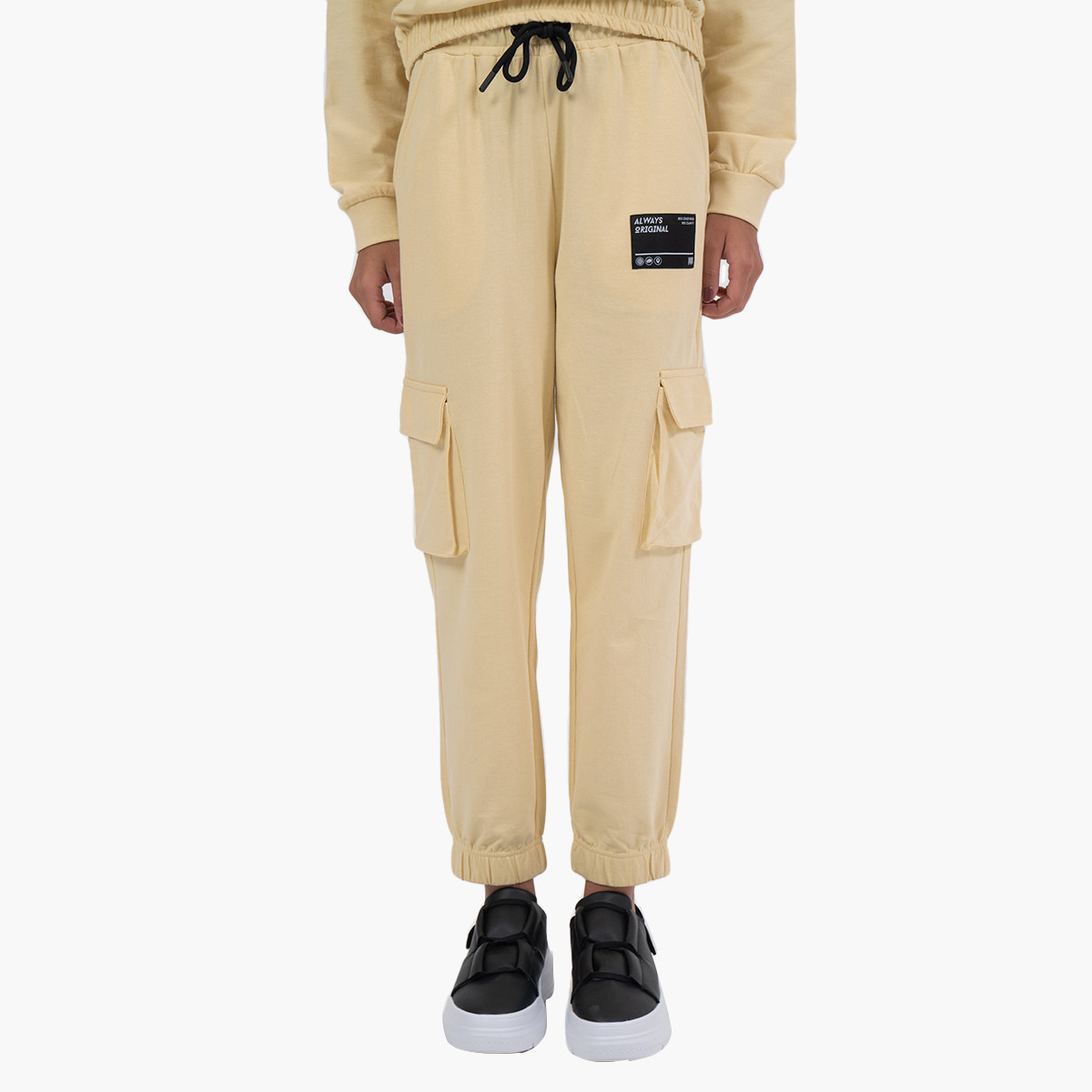 Rina Women Solid Drawstring Cargo Jogger-women-clothing-bottoms-joggers-image-1