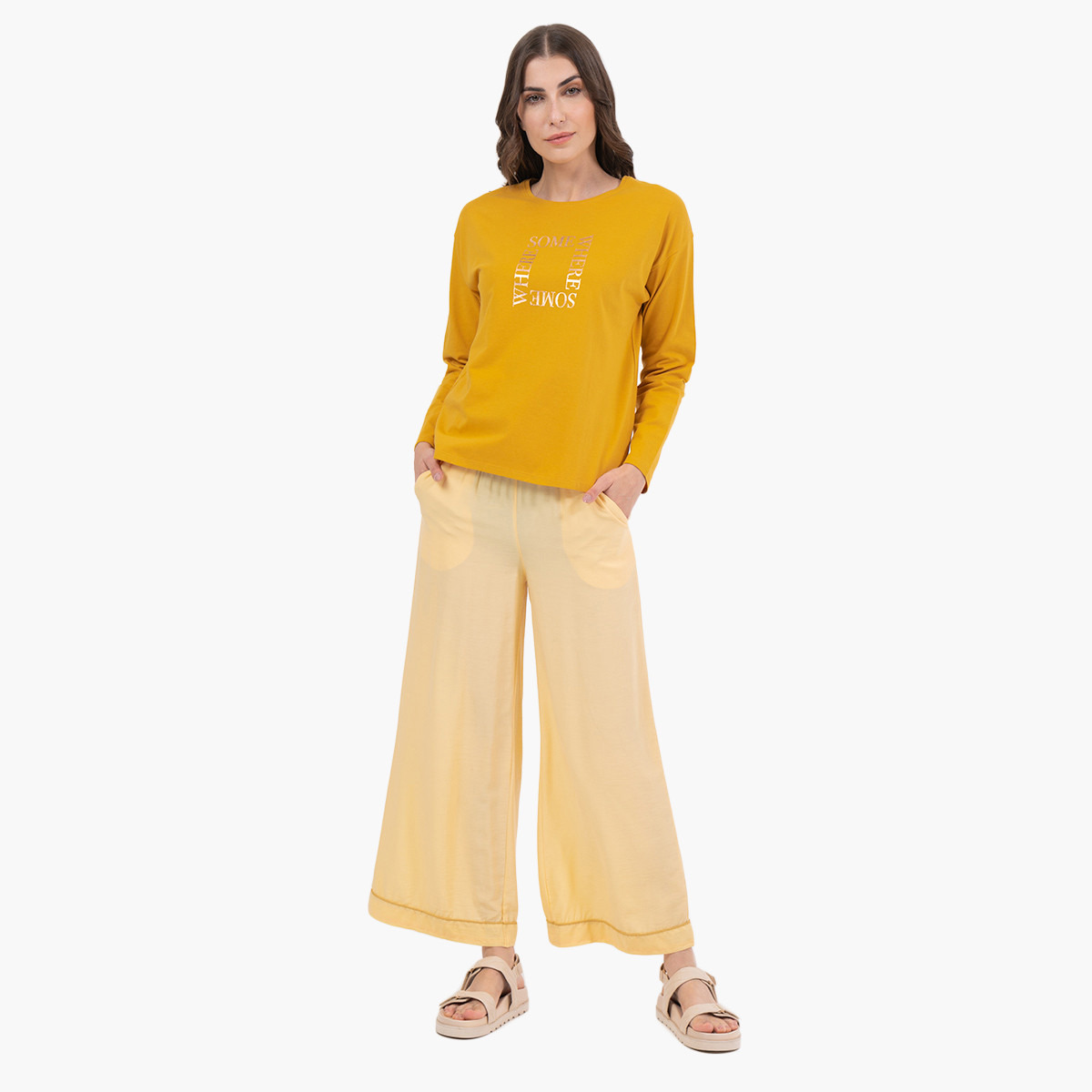 Rina Women Solid Long Sleeves T-Shirt-women-clothing-tshirts-image-1