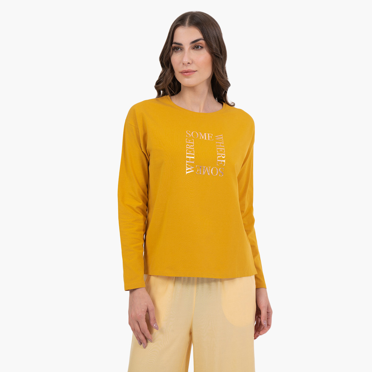 Rina Women Solid Long Sleeves T-Shirt-women-clothing-tshirts-image-2