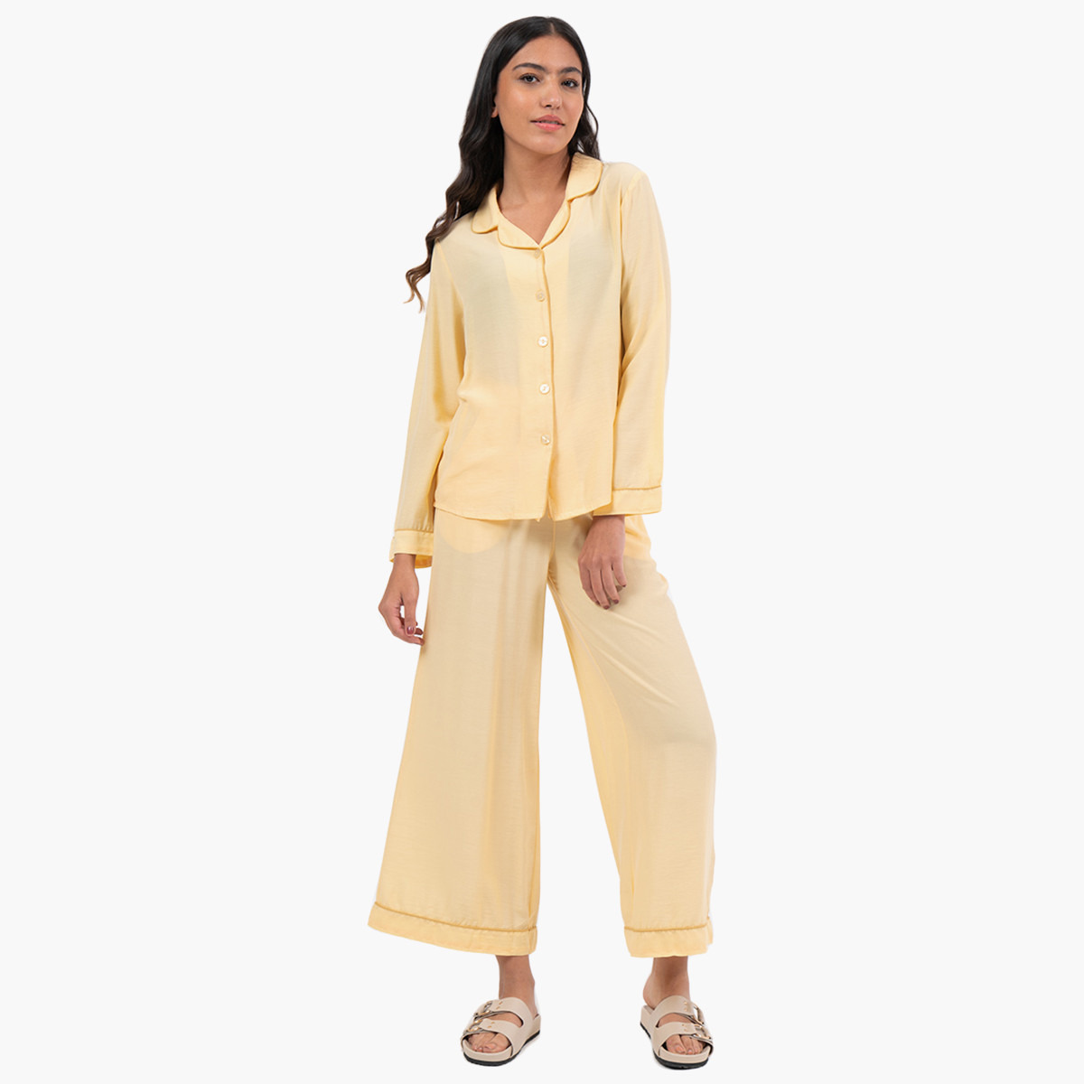 Set of 2 Rina Women Solid Shirt with Pyjama-women-clothing-nightwear-pyjamas-longsets-image-1