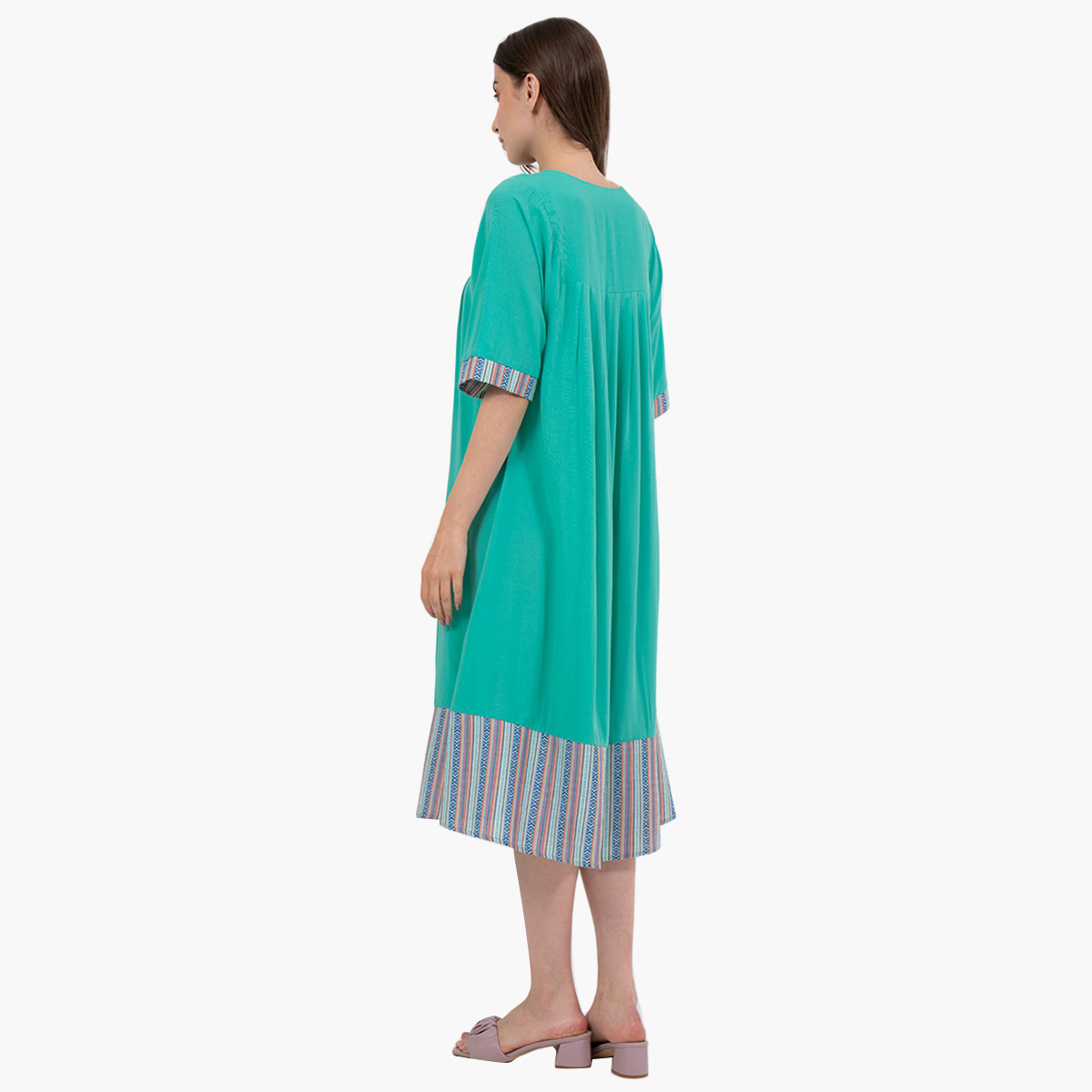 رينا  الأصفر متوسط الطول فستان-women-clothing-dresses-image-3