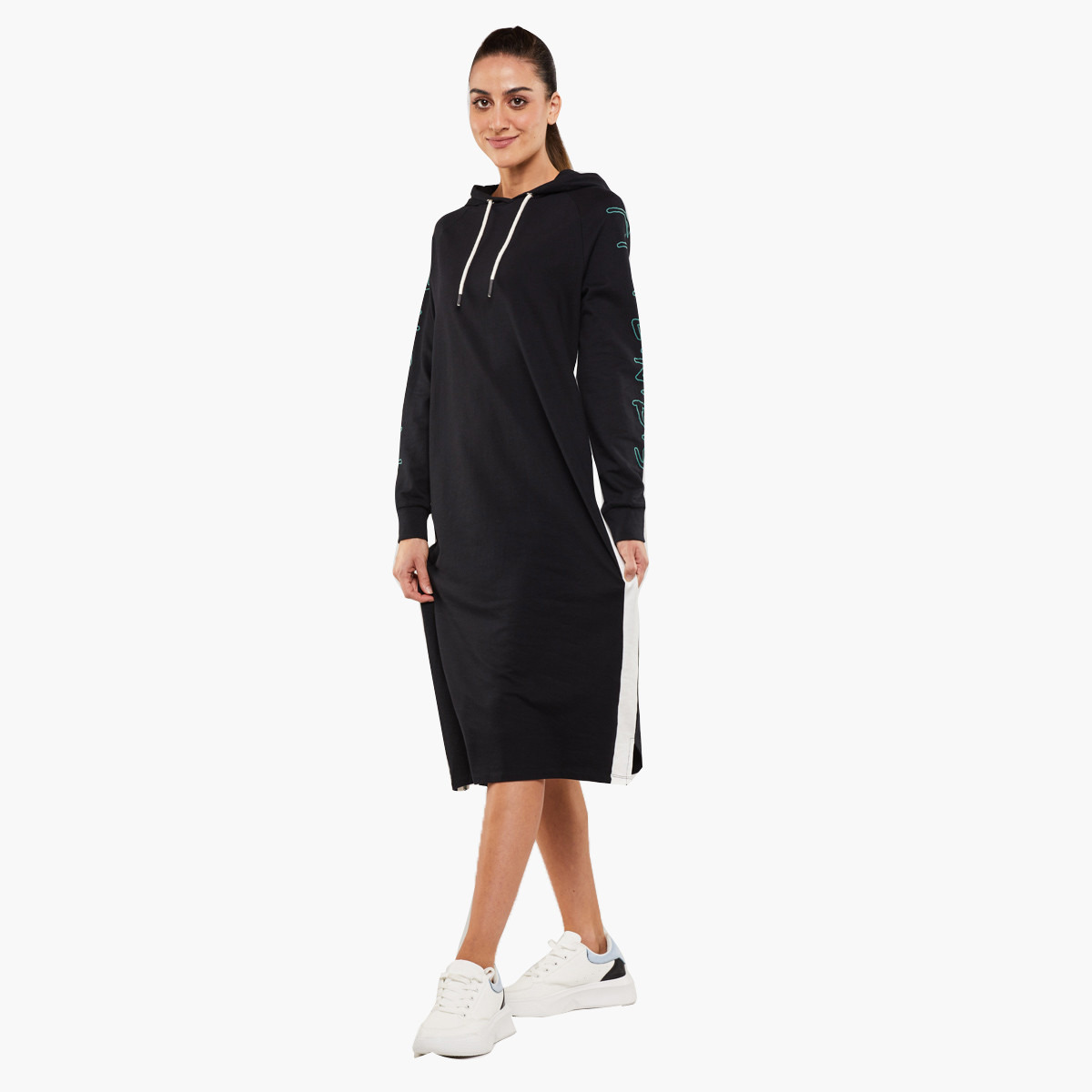 رينا  أسود متوسط الطول فستان-women-clothing-dresses-image-1