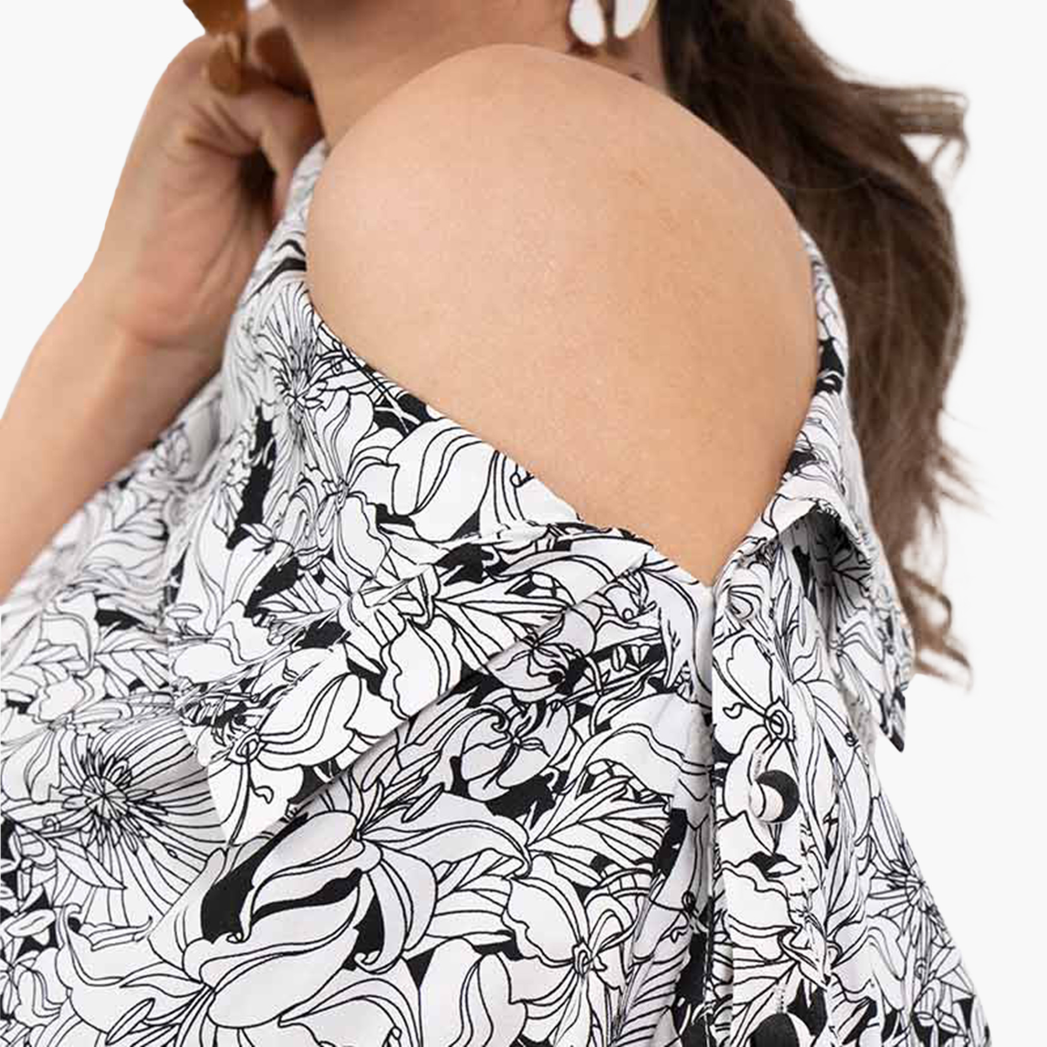 رينا  أبيض متوسط الطول فستان-women-clothing-dresses-image-3