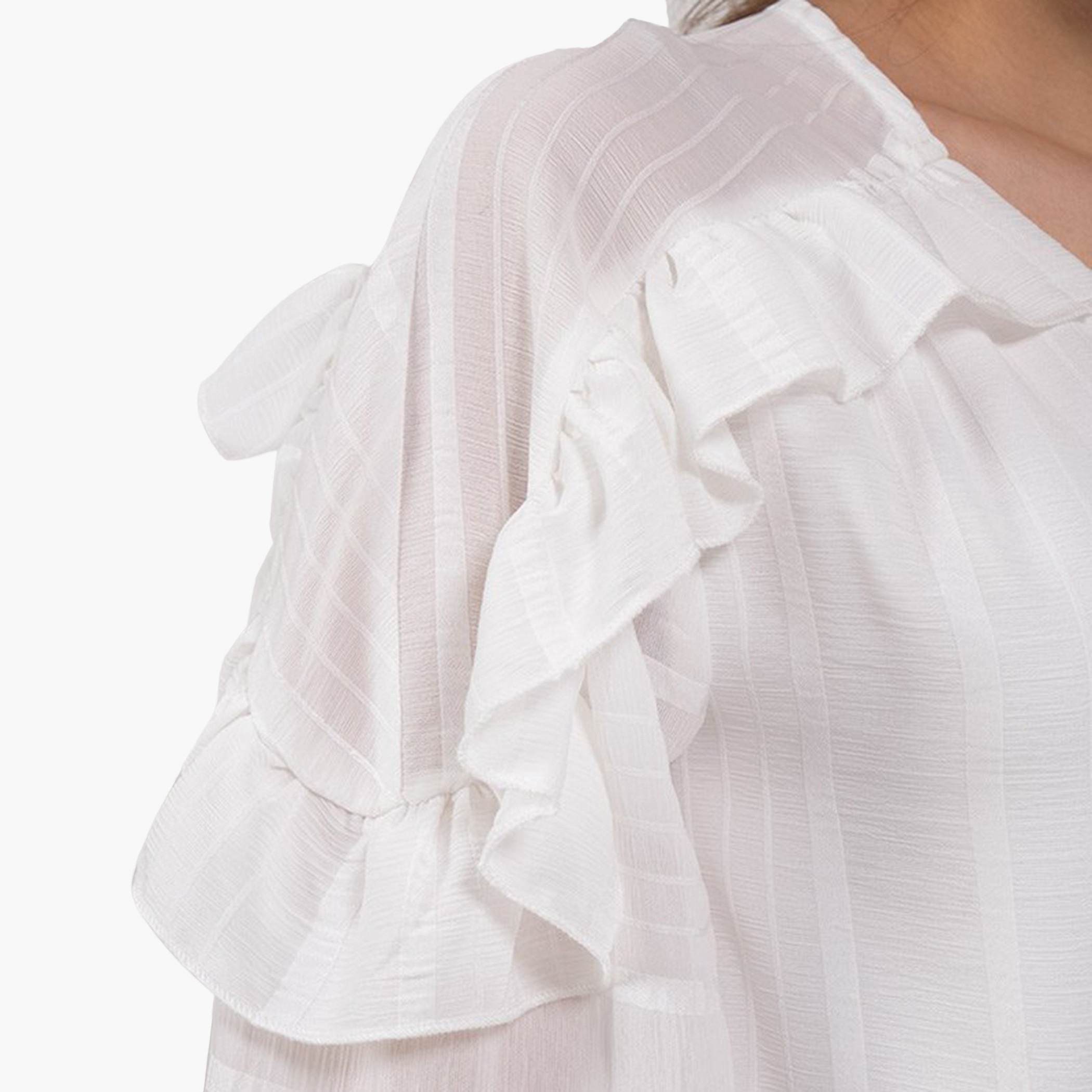 Rina Women Polyester and Cotton Ruffle White Midi Dress-women-clothing-dresses-image-4