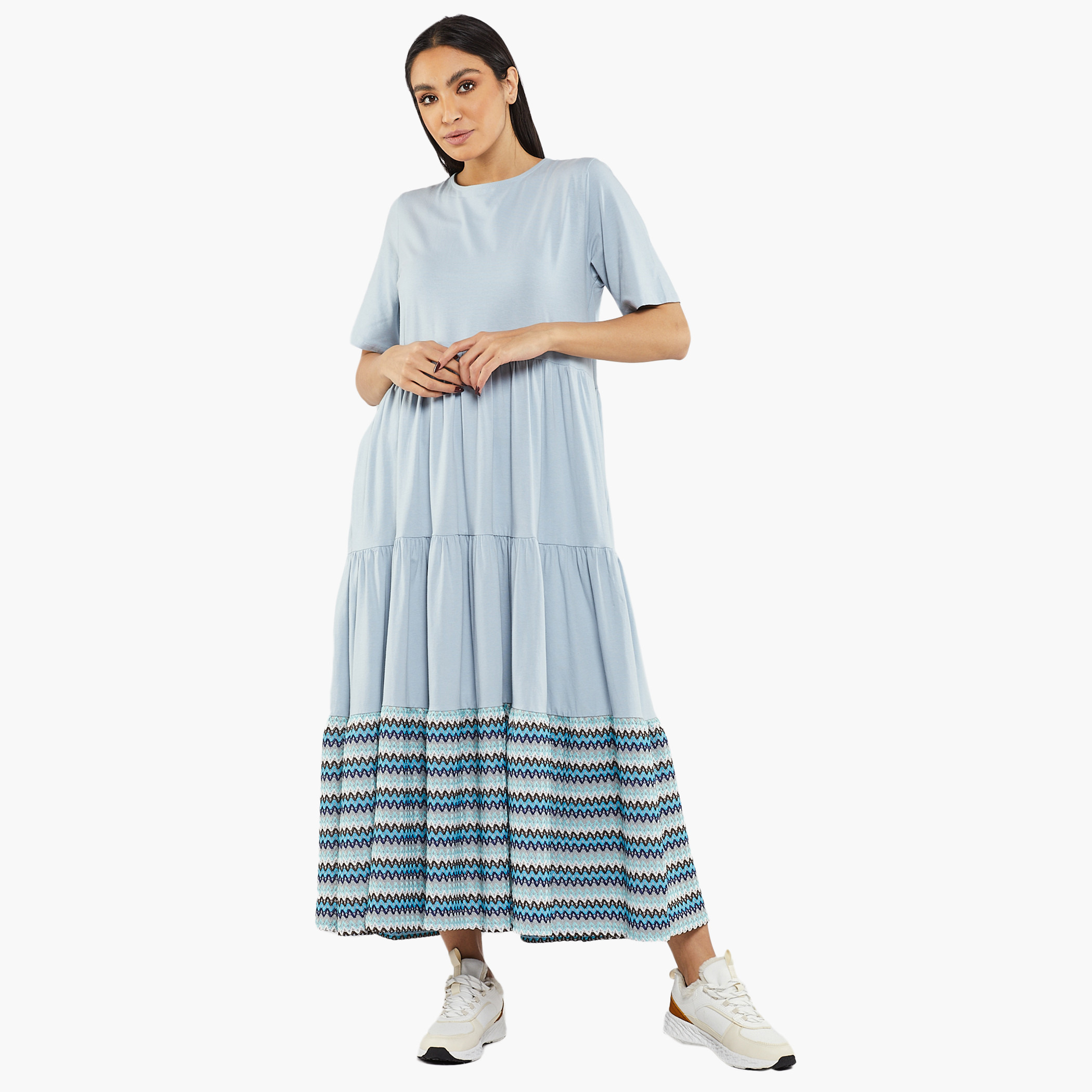Rina Women Detailing Round Neck Maxi Dress-women-clothing-dresses-image-2