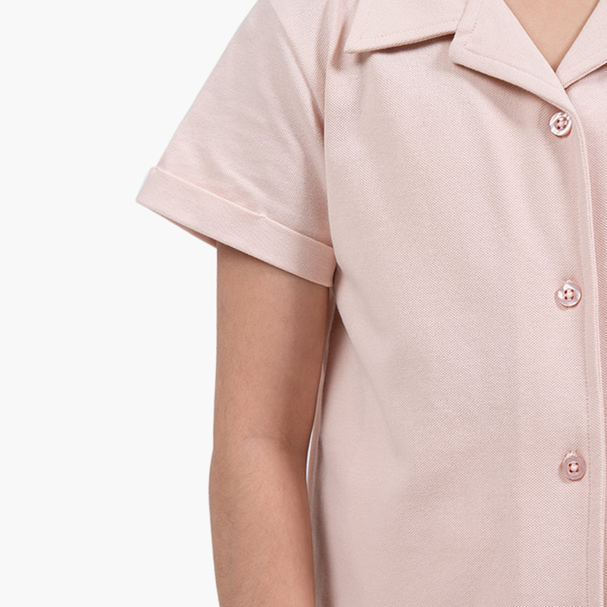 Rina Girls Solid Short Sleeves Collared Shirt-girls-clothing-blousesandshirts-image-1