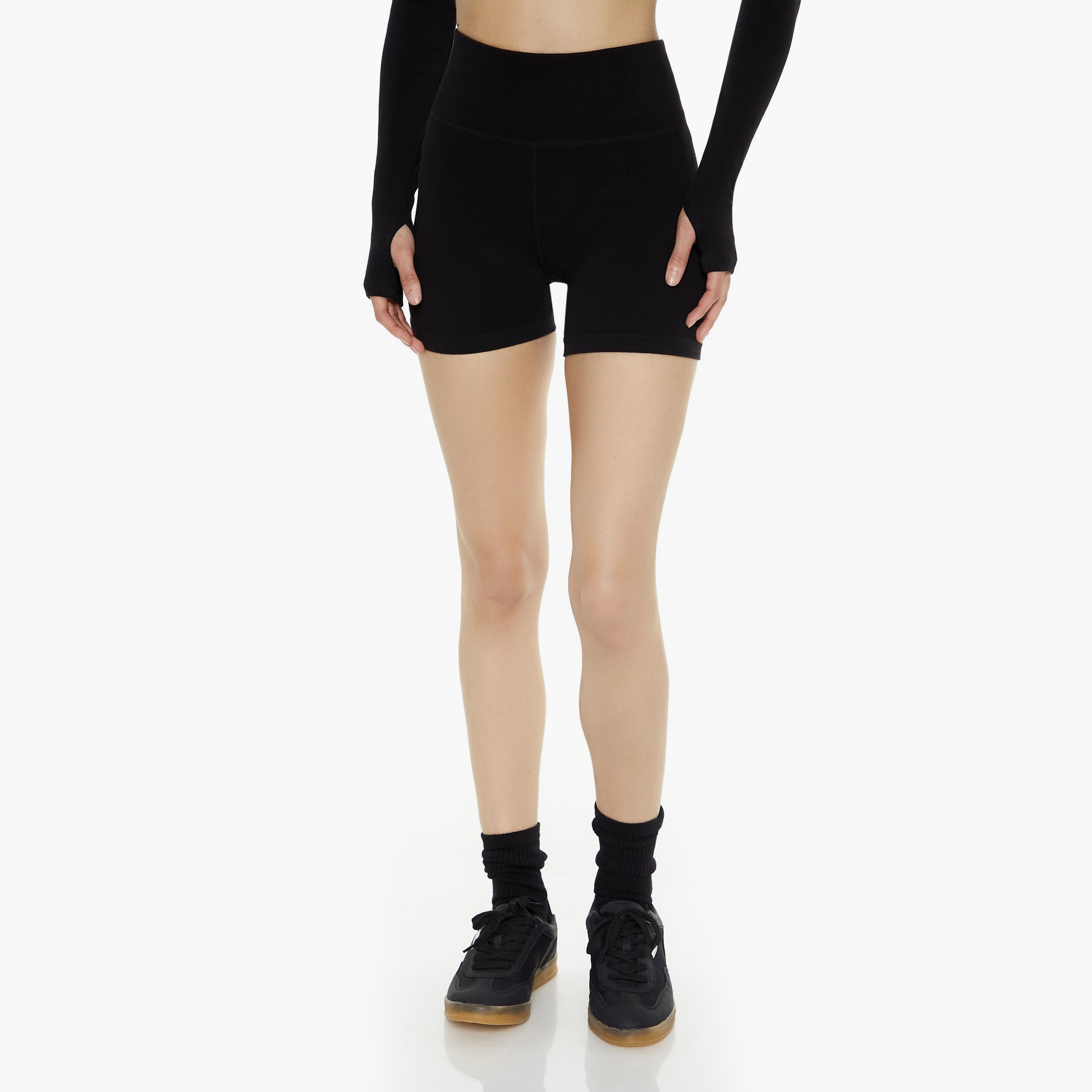 Buy Women s Forever 21 Plain High Rise Seamless Women s Cycling Shorts Online Centrepoint UAE