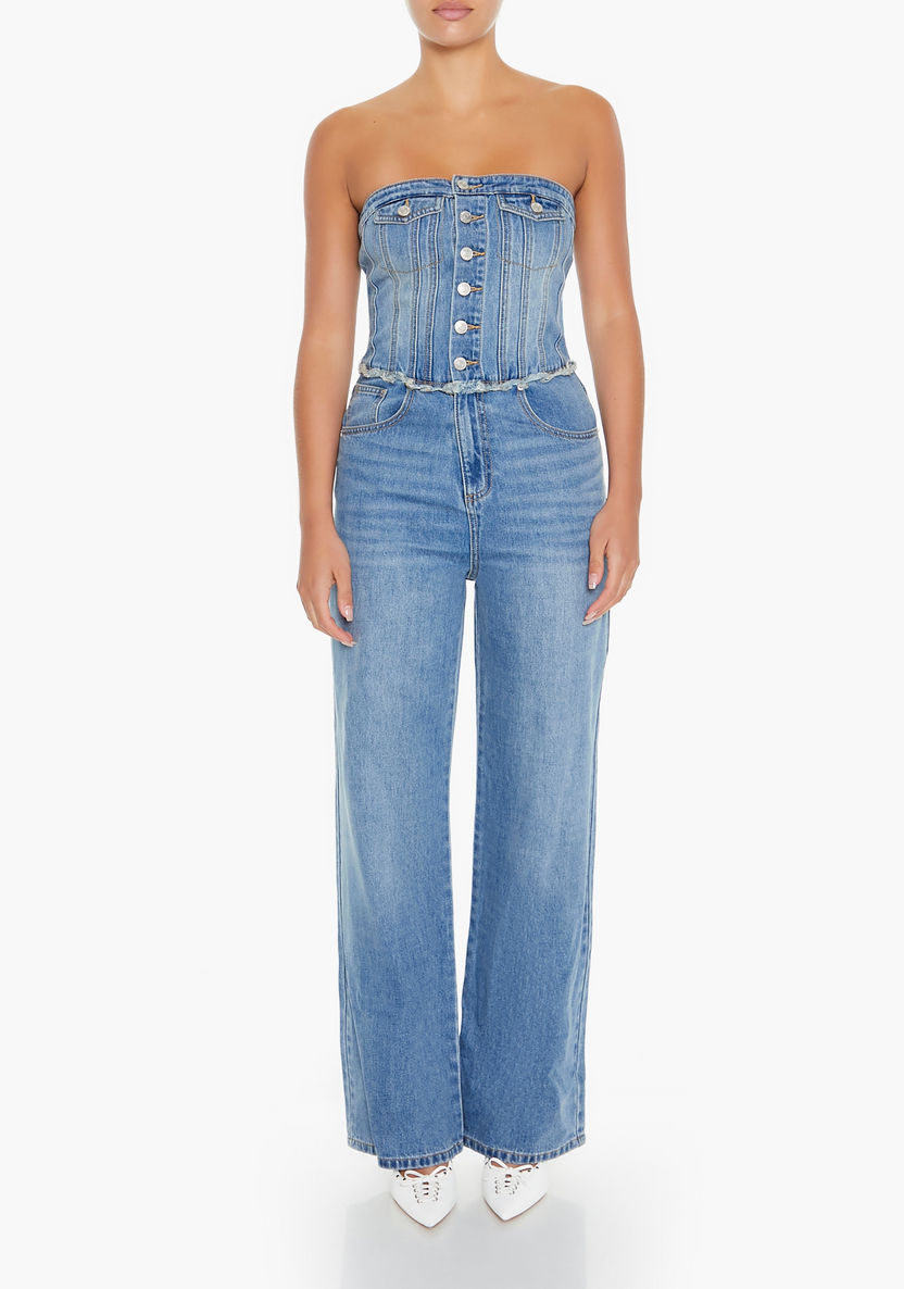 Myntra Forever New Blue Jumpsuit Buy Myntra Denim Jumpsuit Online Sale