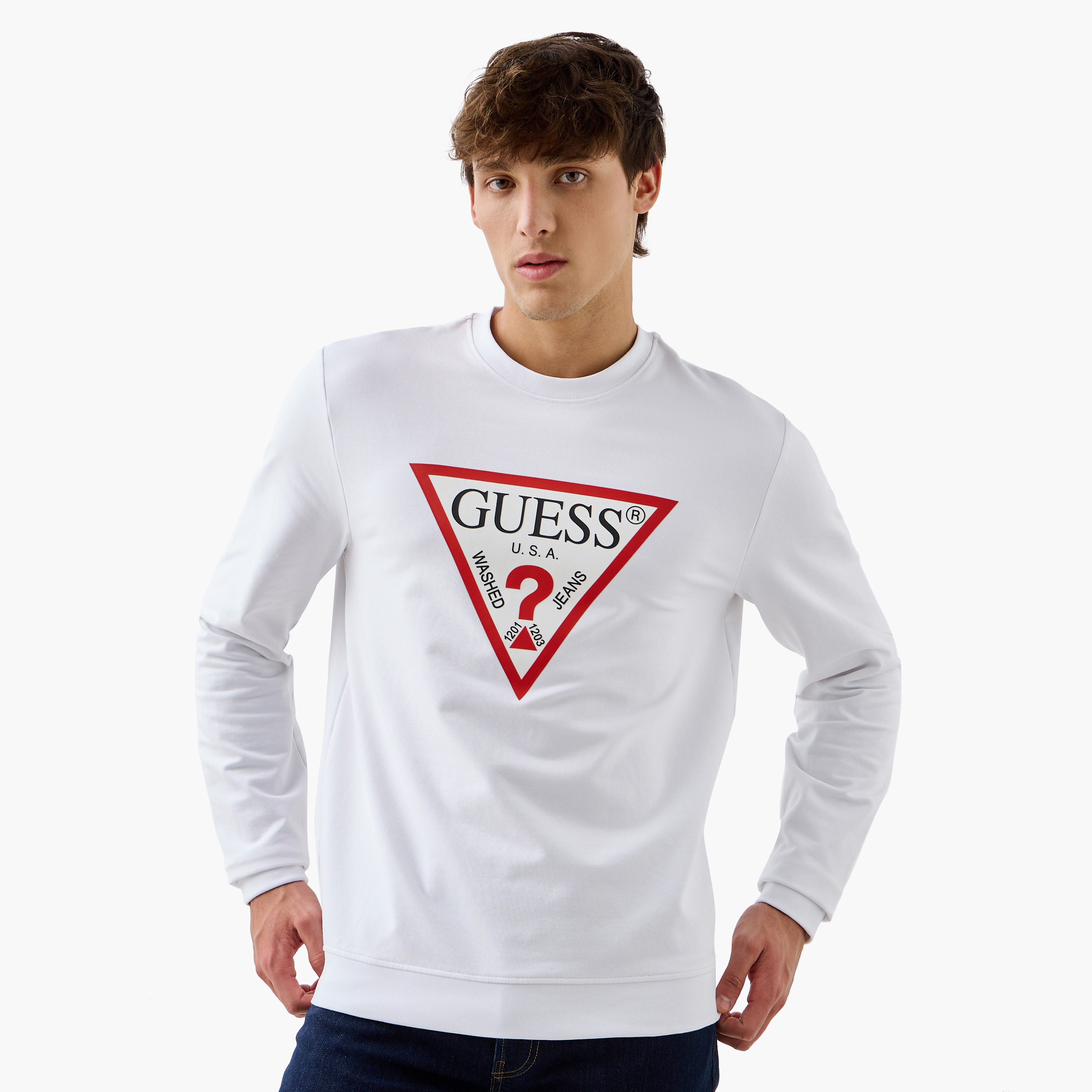 سويت شيرت بأكمام طويلة وطبعات شعار من جيس-men-winterwear-hoodiesandsweatshirts-image-1