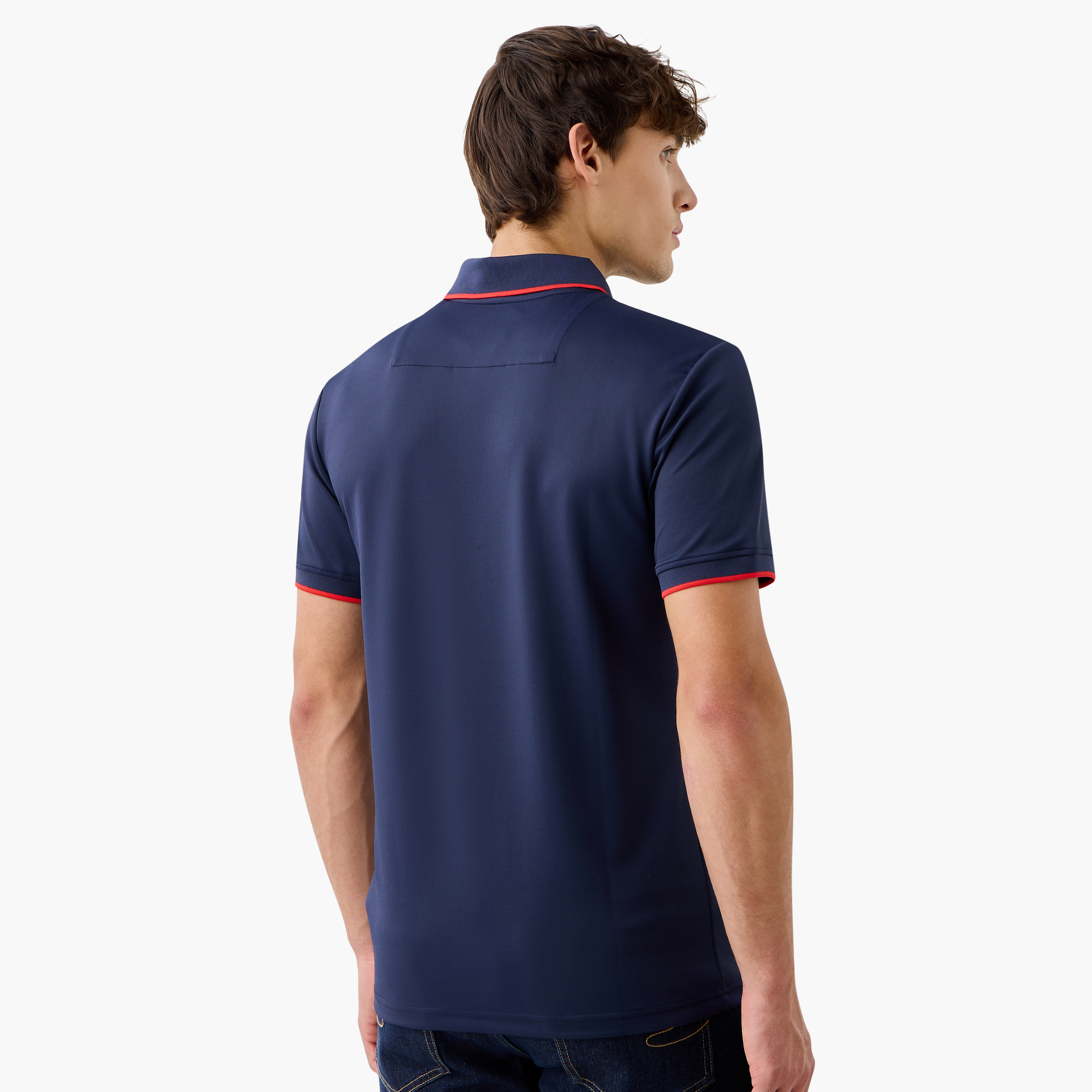 Guess Solid Polo T-shirt with Short Sleeves-men-clothing-tshirtsandpolos-polos-image-3