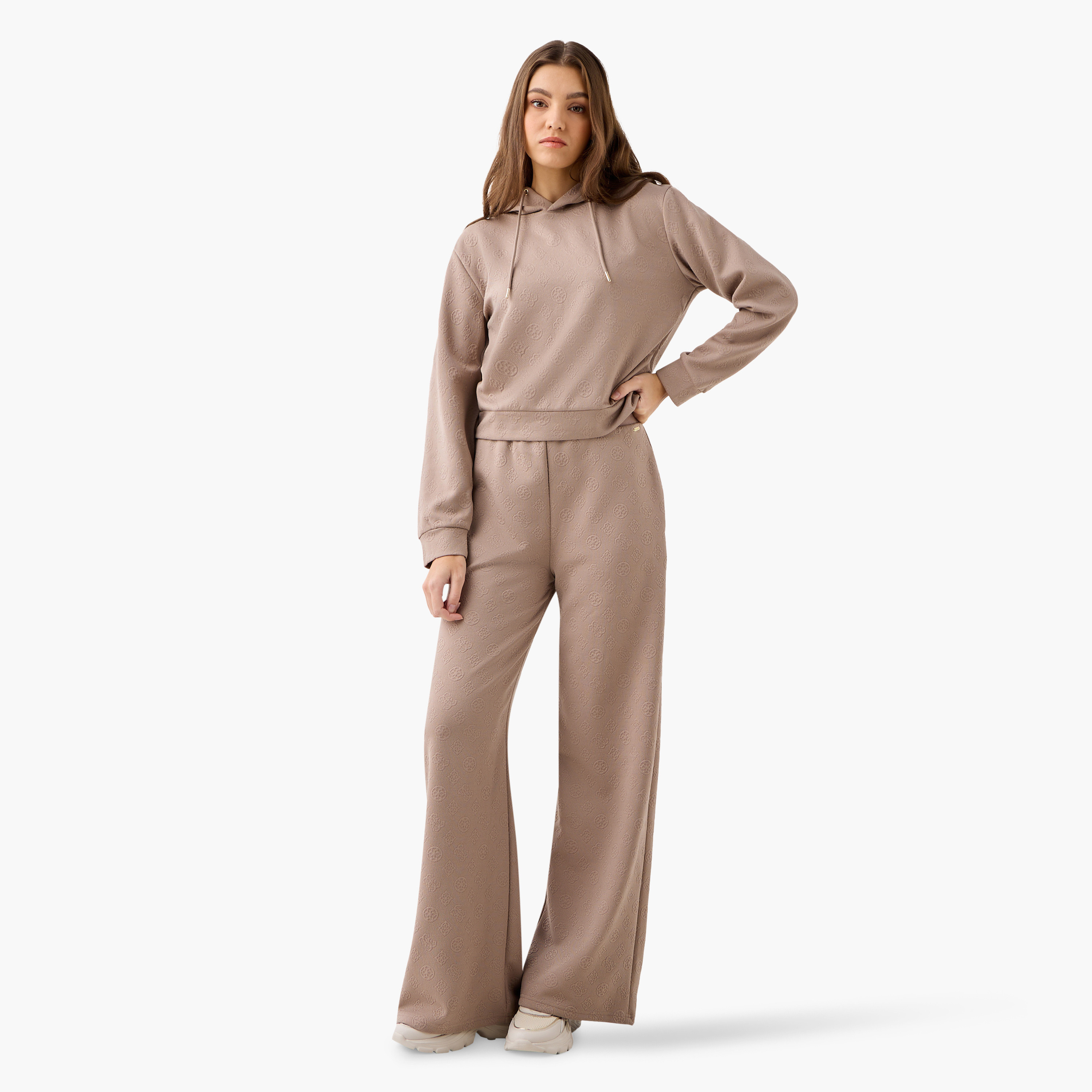 Guess Jacquard Hoodie with Long Sleeves-women-winterwear-hoodiesandsweatshirts-hoodies-image-2