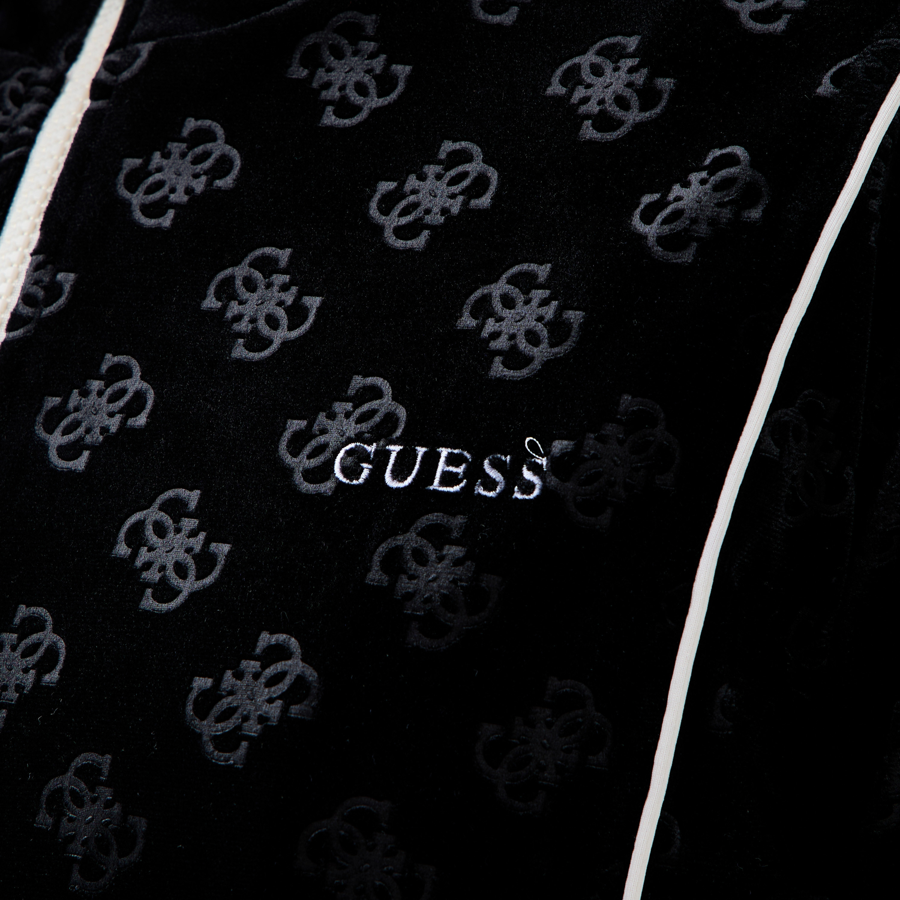 Guess All-Over Monogram Detail Zip Through Jacket with High Neck-women-winterwear-coatsandjackets-jackets-image-5